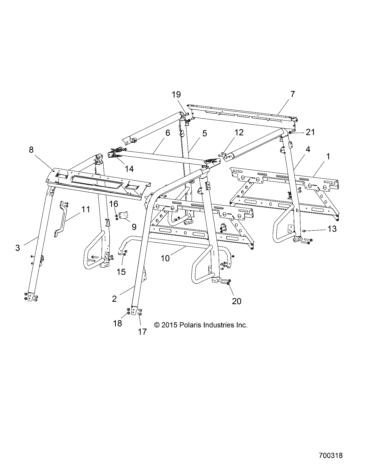 CHASSIS, CAB FRAME - R16RNA57A1/A9/A4/E57AH (700318)