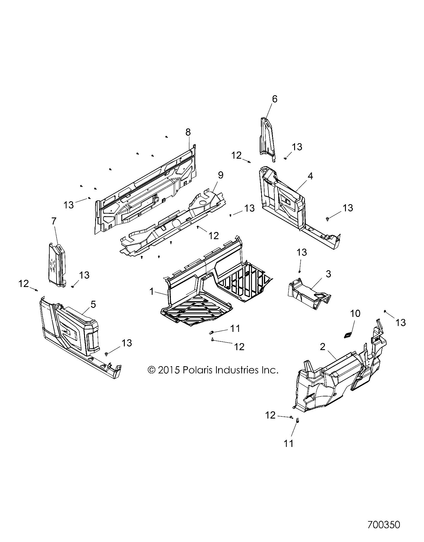 BODY, FLOOR and FENDERS - R18RTED1F1/SD1C1 (700350)