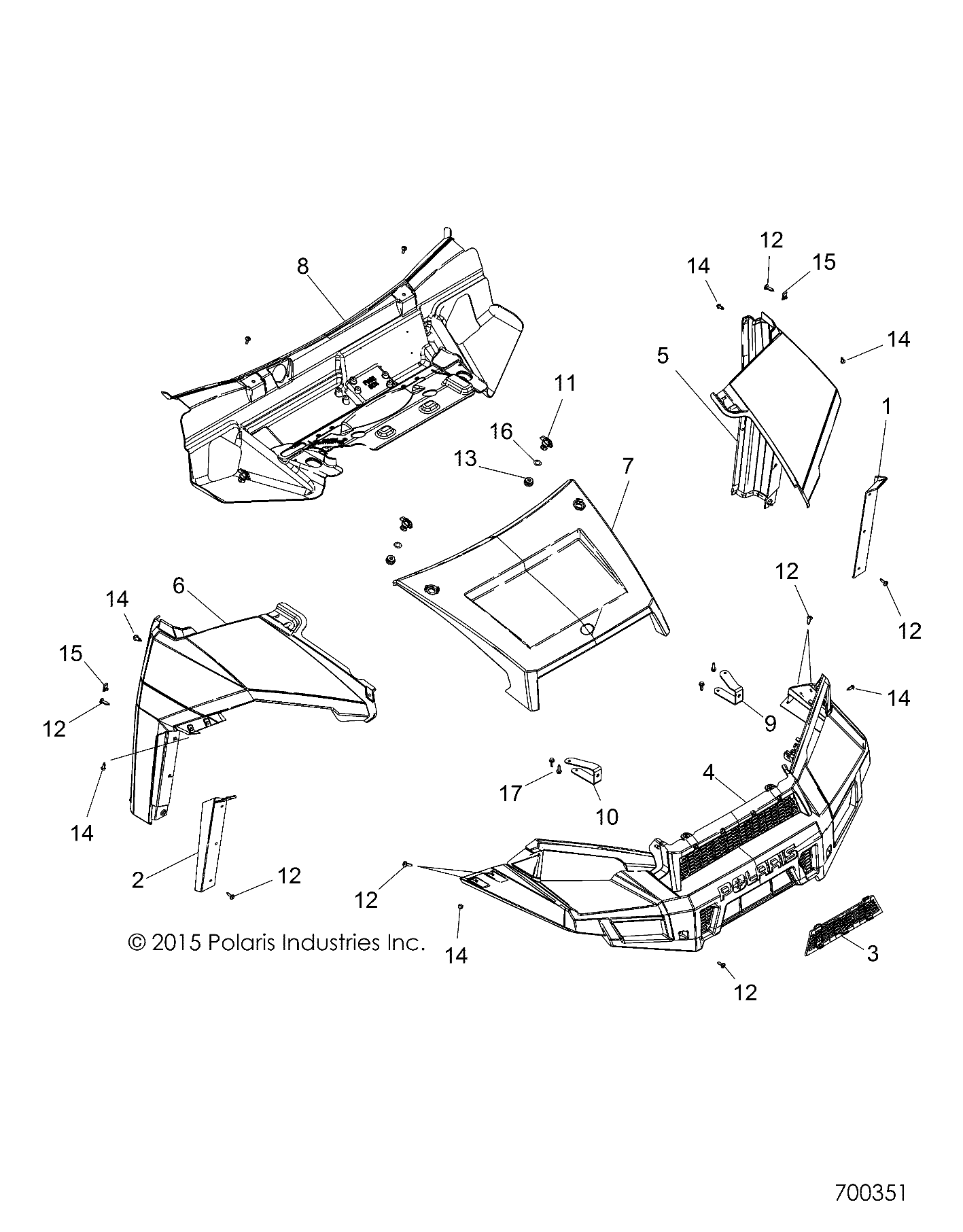 BODY, HOOD AND FRONT FACSIA - R18RTAD1B1/ED1N1 (700351)