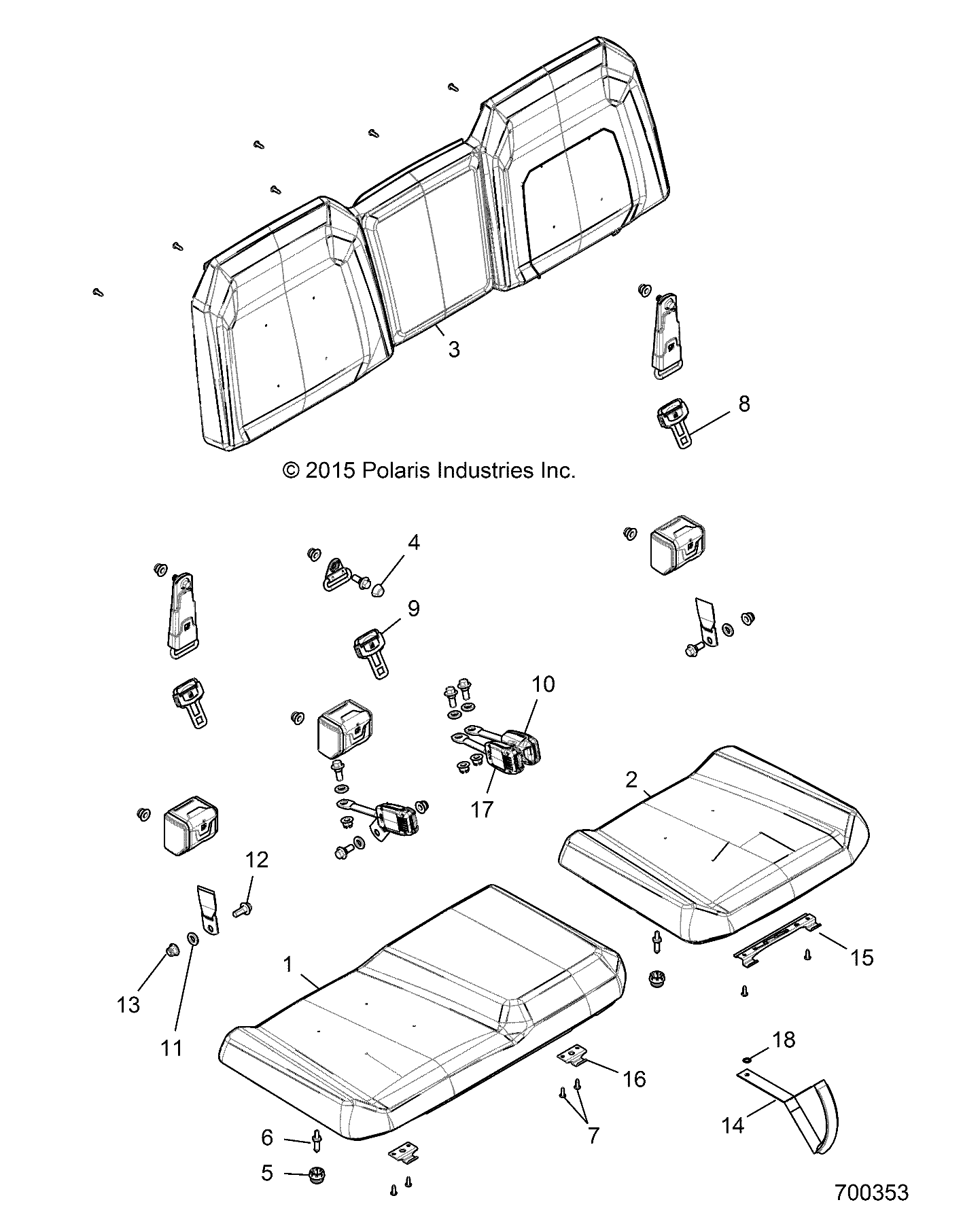 BODY, SEAT - R17RTAD1A1/ED1N1 (700353)