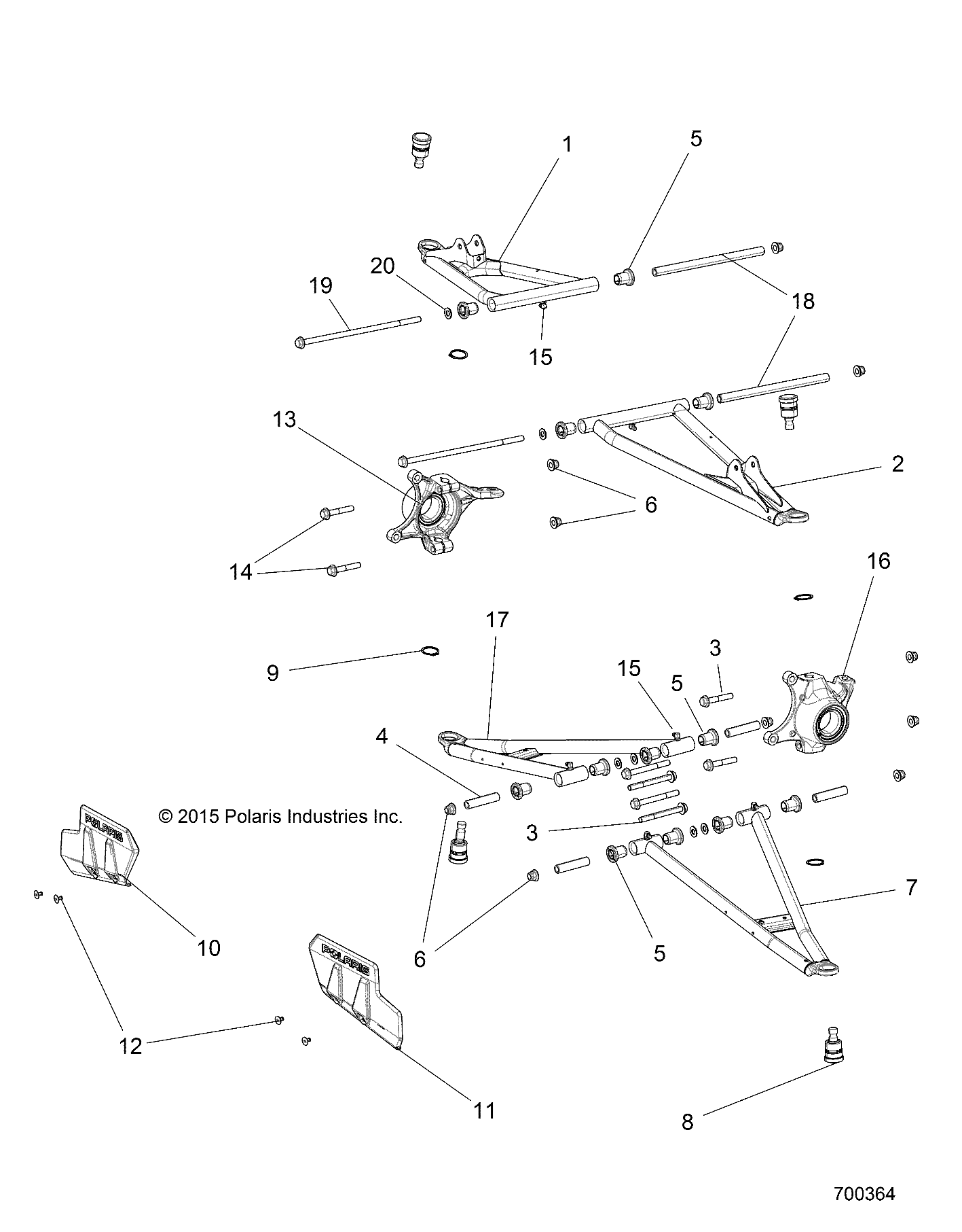 SUSPENSION, FRONT CONTROL ARMS - R18RTAD1B1/ED1N1 (700364)