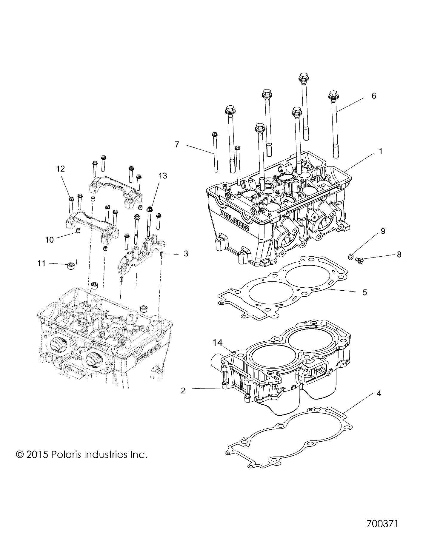 ENGINE, CYLINDER and HEAD - R19RVA87A1/B1/EA9/AH/B9/BH (700371)