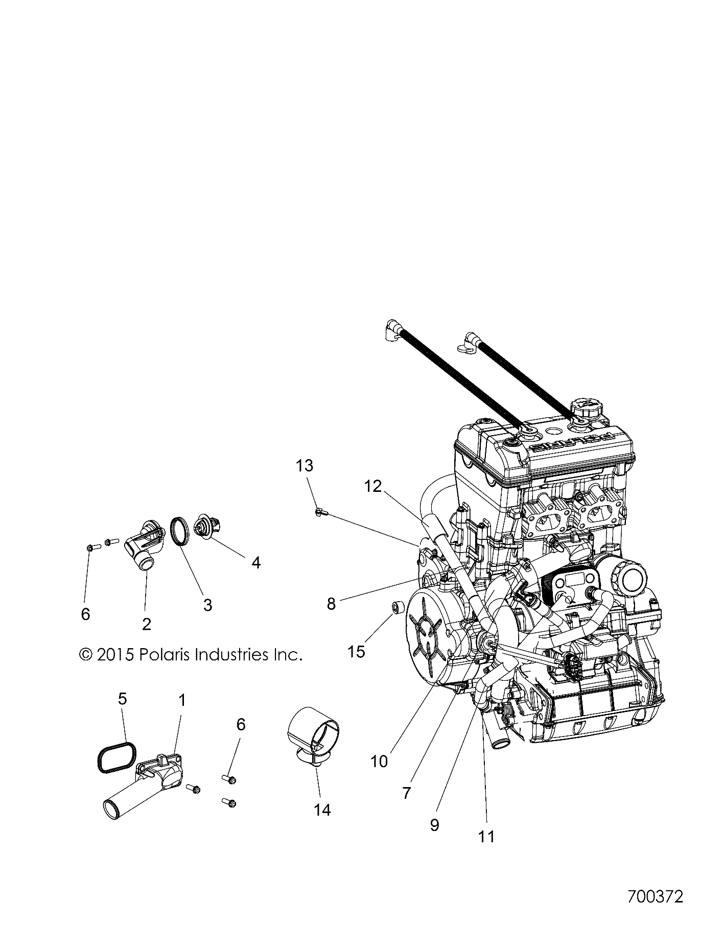 ENGINE, COOLING, THERMOSTAT and BYPASS - R16RUA87A1 (700372)