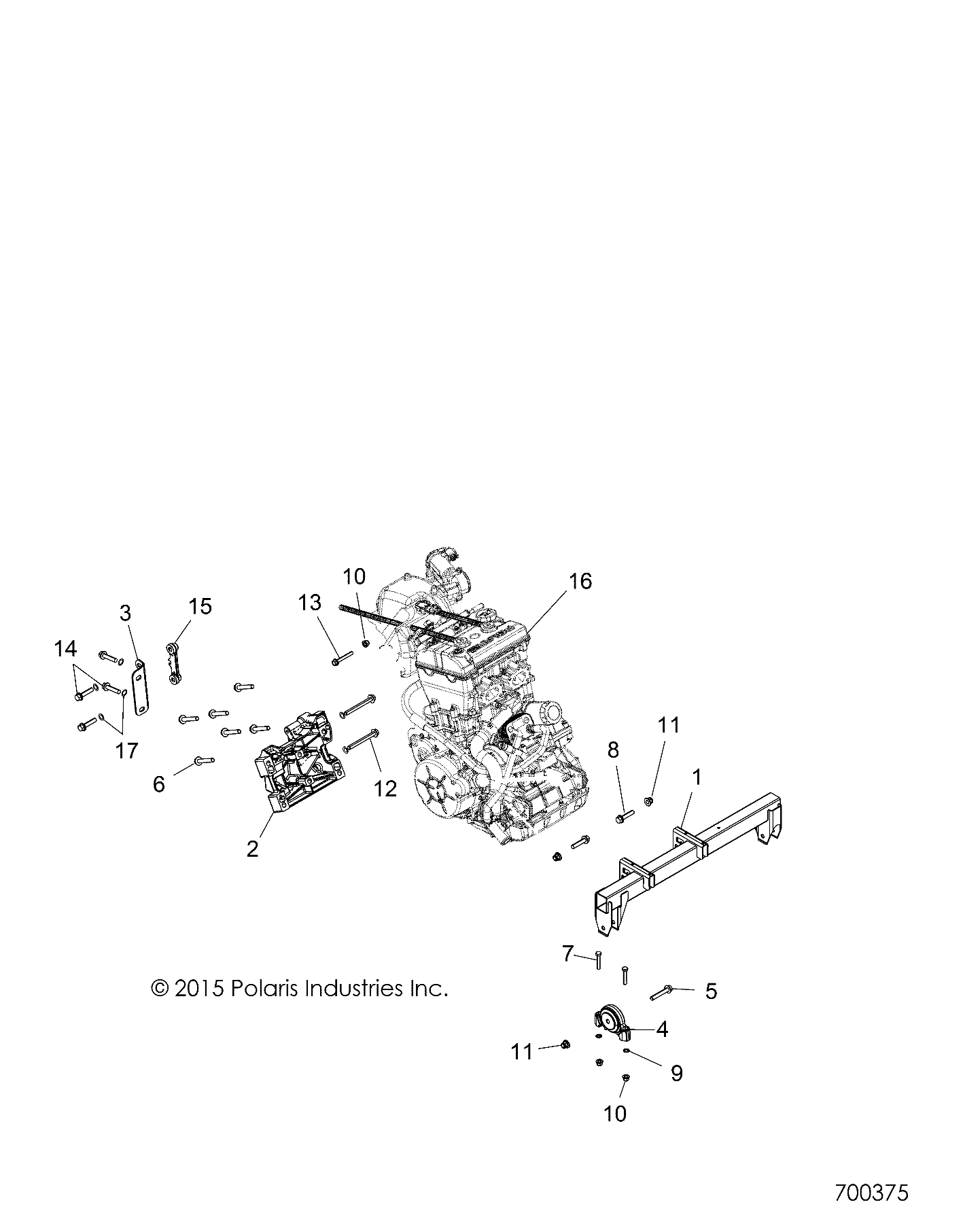 ENGINE, MOUNTING & LONG BLOCK - R19RT_87 ALL OPTIONS (700375)