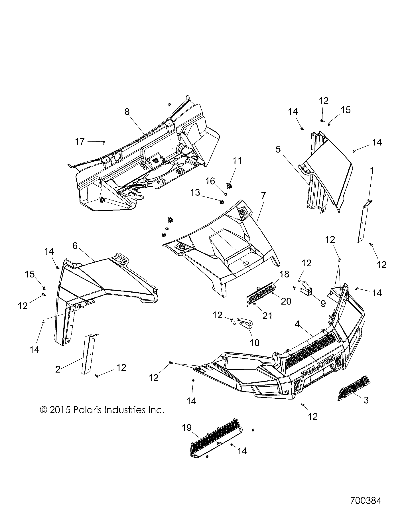 BODY, HOOD AND FRONT FACSIA - R17RVE99NY (700384)