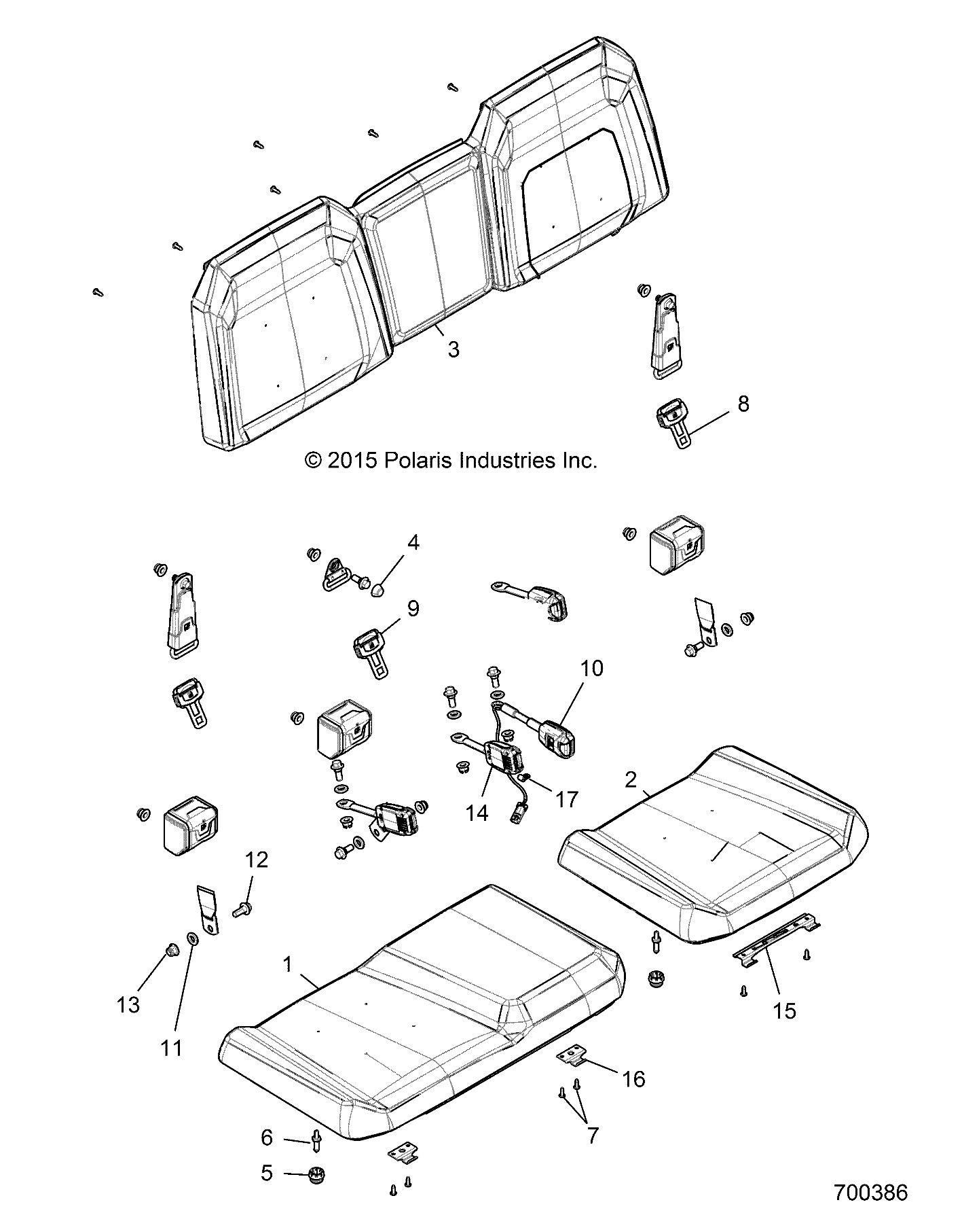 BODY, SEAT, 60/40 FULL BACK - R17RTA99A1/B1 (700386)