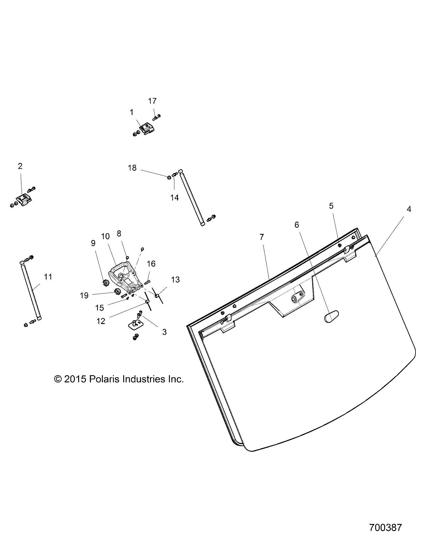 BODY, WINDSHIELD TIP-OUT - R16RTU87A9/B9 (700387)