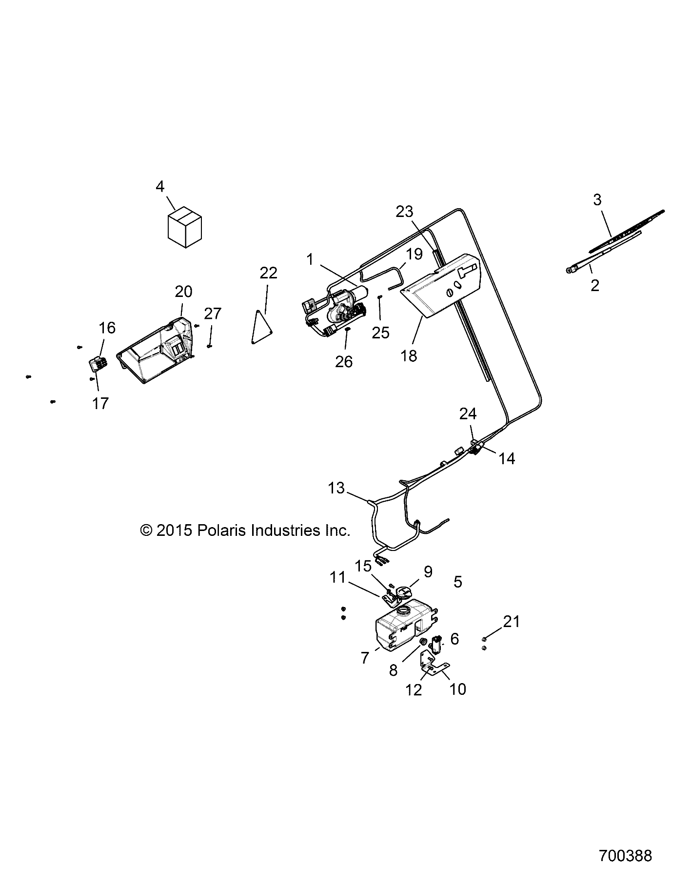 BODY, WINDSHIELD WIPER - R16RTU87AS/BS (700388)