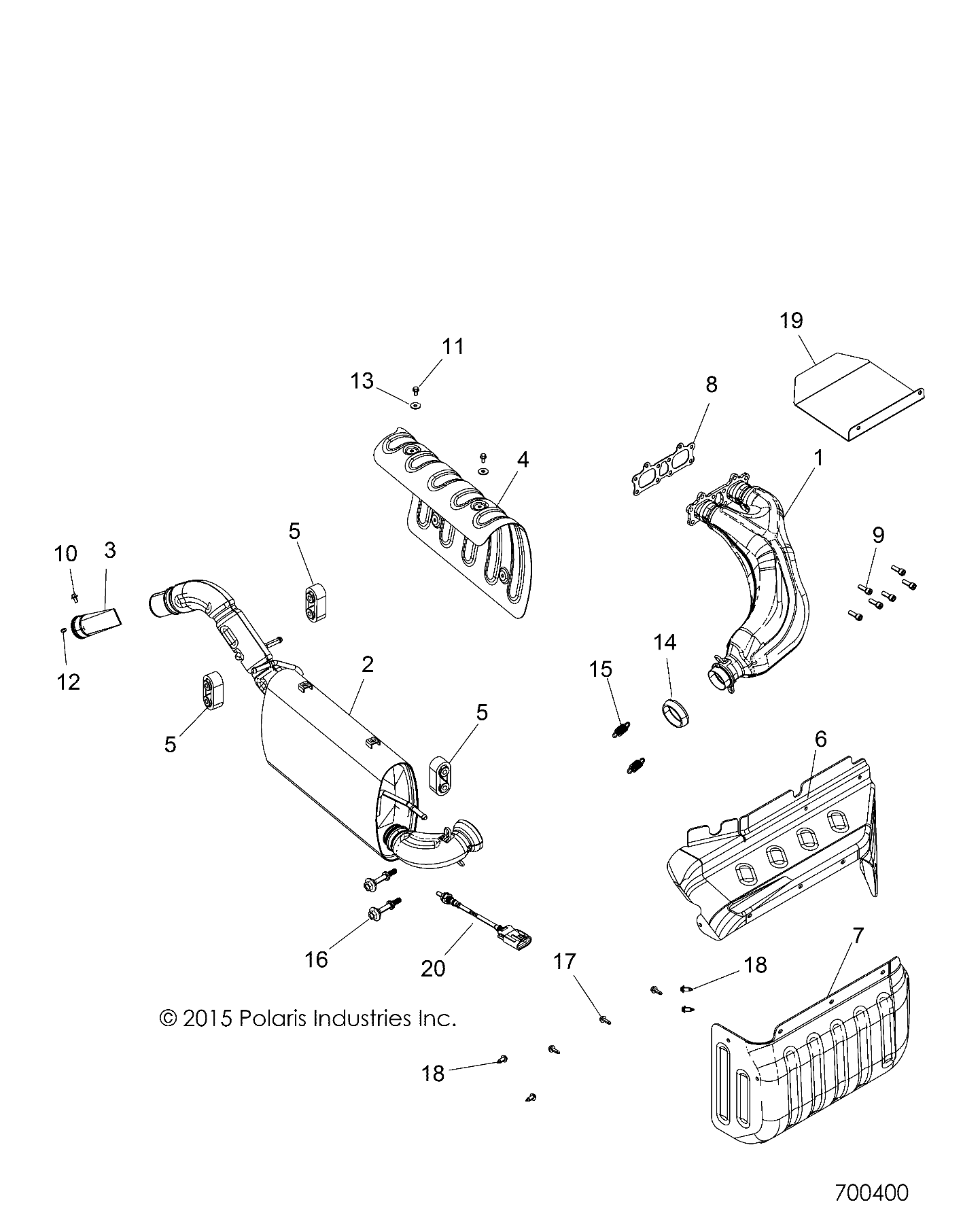 ENGINE, EXHAUST - R16RT_87 ALL OPTIONS (700400)