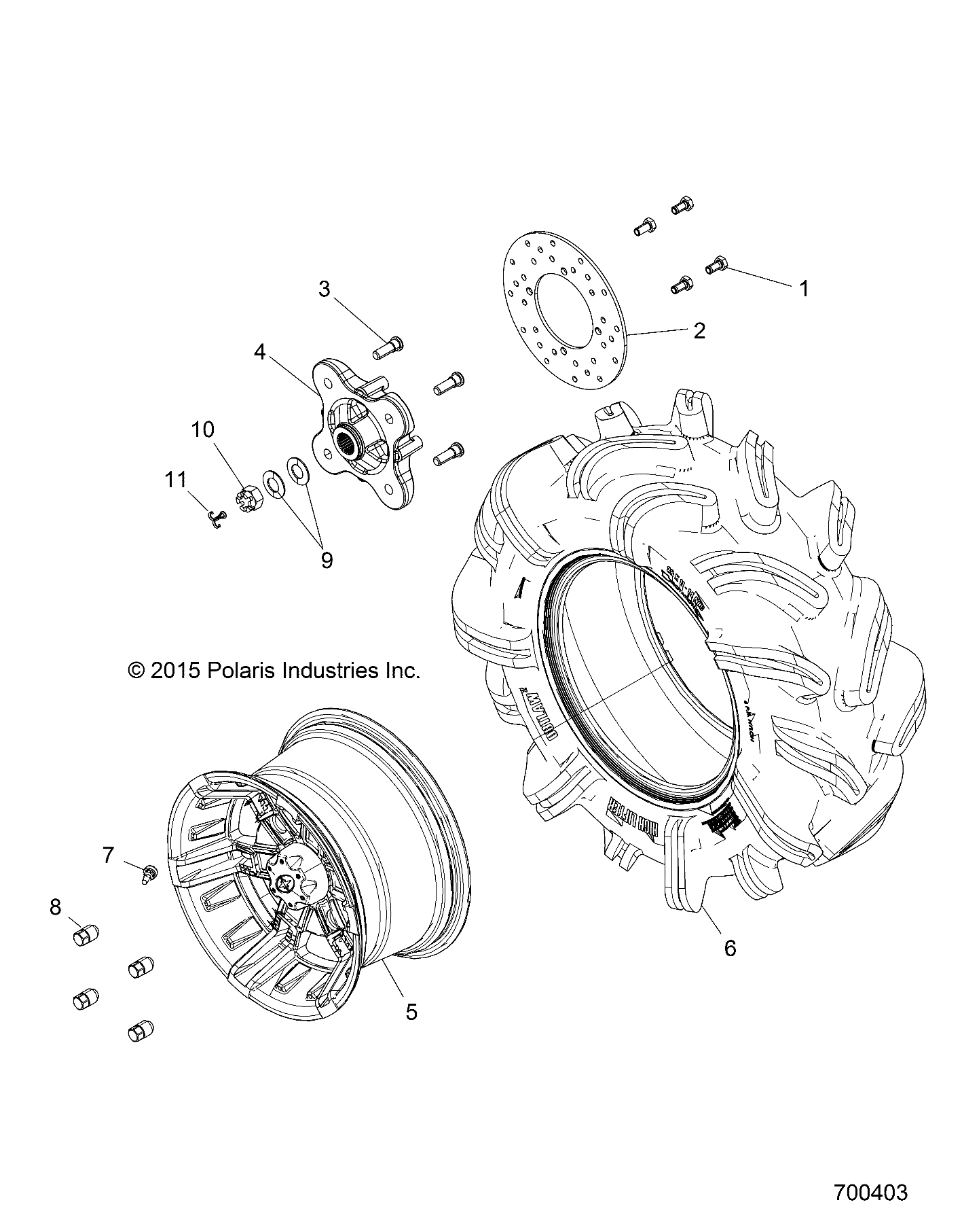 WHEELS, REAR - R17RVM99AM/BM (700403)