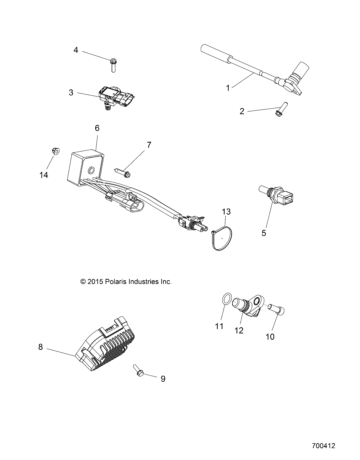 ELECTRICAL, SENSORS and MODULES - R16RUA/RUE/RVA/RVE ALL OPTIONS (700412)