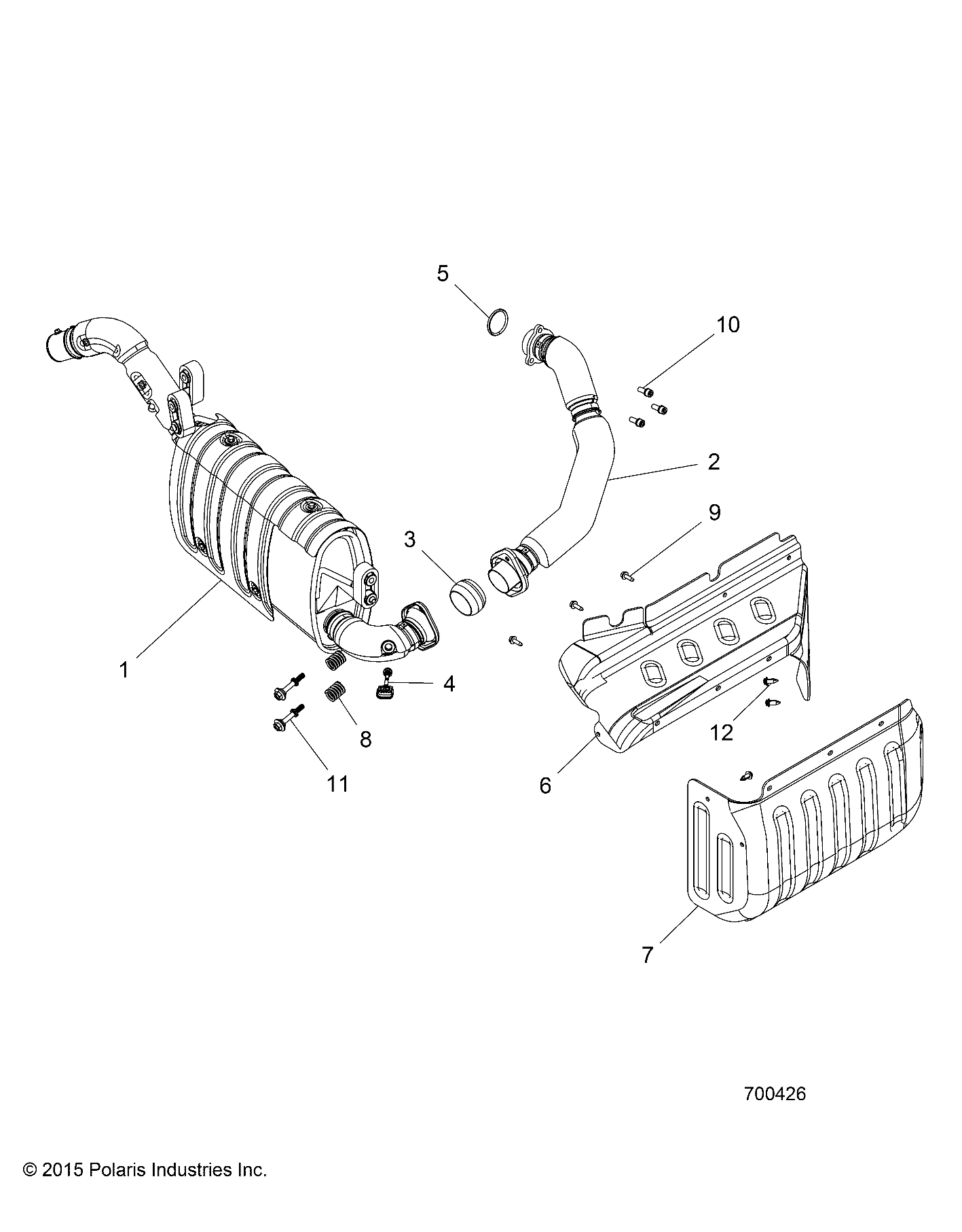 ENGINE, EXHAUST SYSTEM - R16RVA57A1/B1/E57A9/B9 (700426)