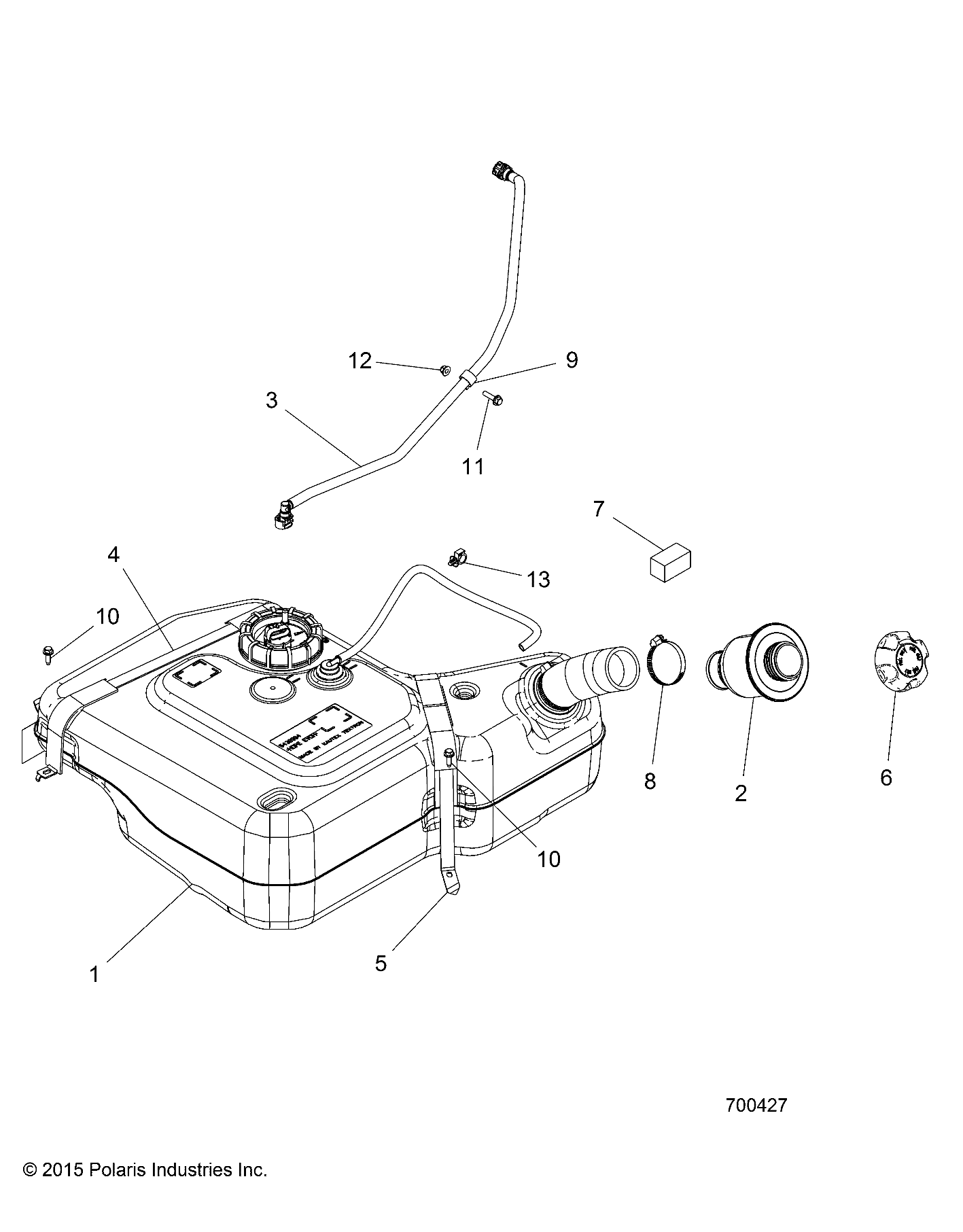 BODY, FUEL TANK ASM. - R16RVA57A1/B1/E57A9/B9 (700427)