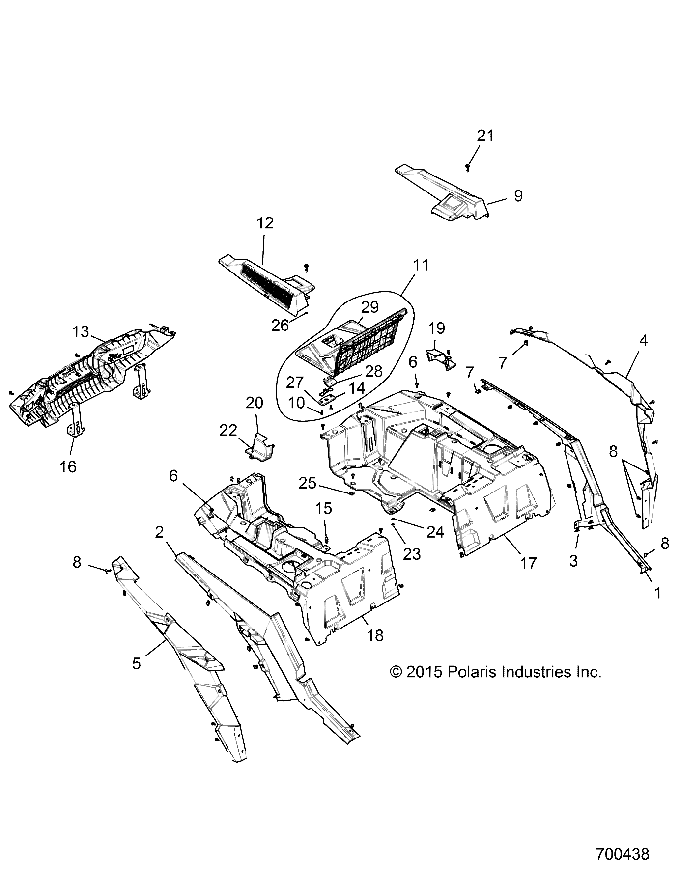 BODY, REAR RACK AND FENDERS - Z16VDE92AE/AH/AV/AS/AW/N8 (700438)