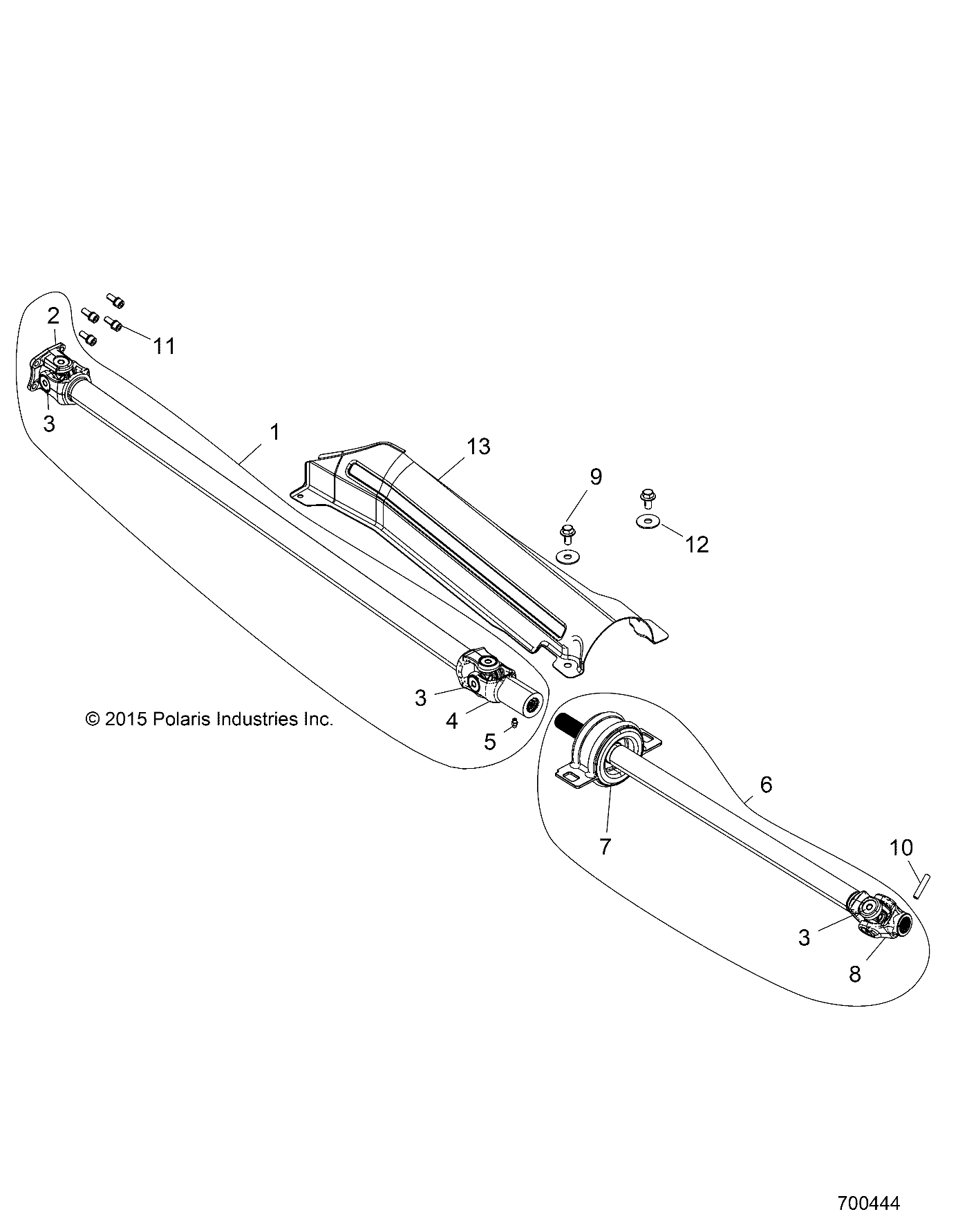 DRIVE TRAIN, FRONT PROP SHAFT - Z18VDS92CF/CU (700444)