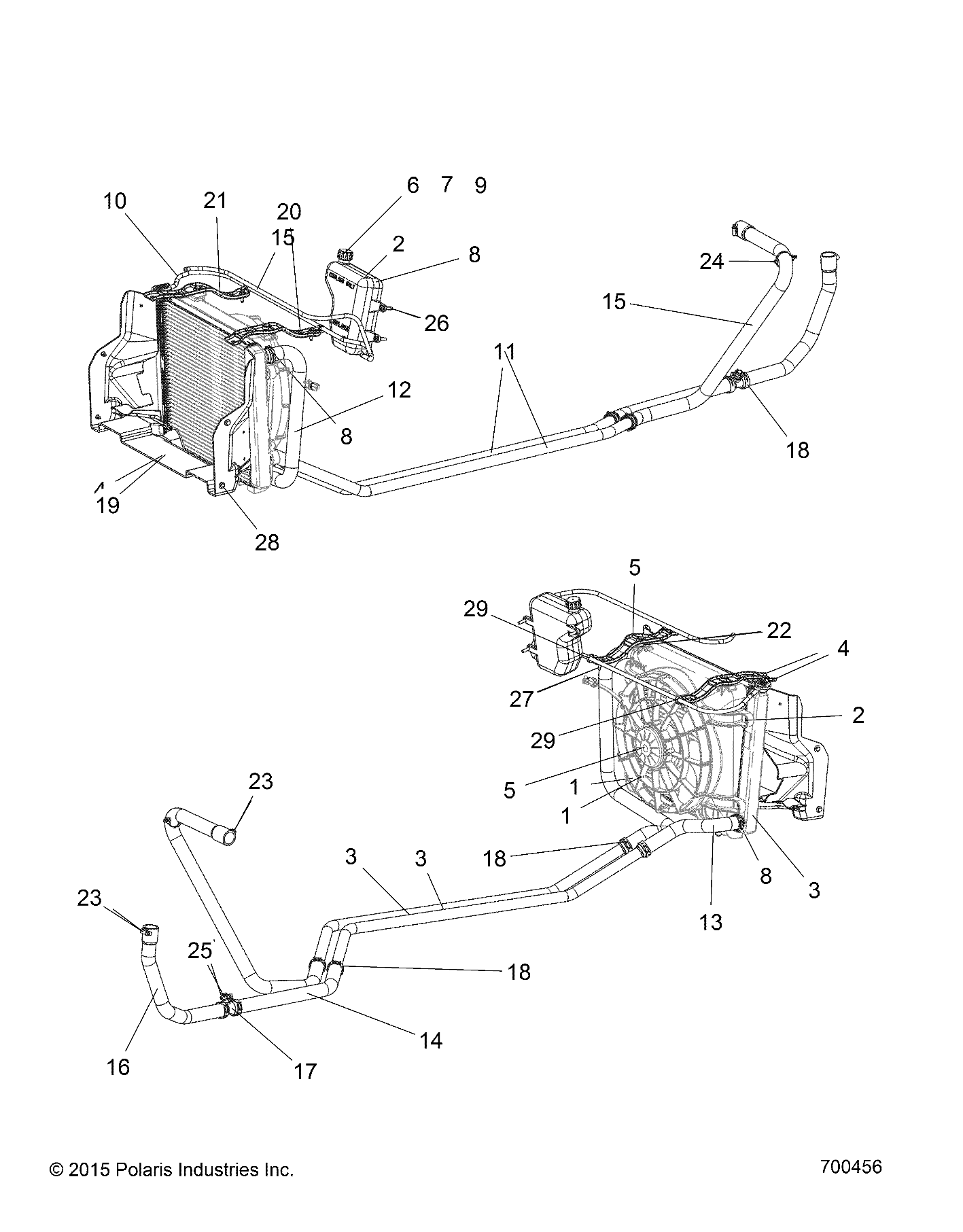 ENGINE, WATER COOLING SYSTEM - R16RTED1F1 (700456)