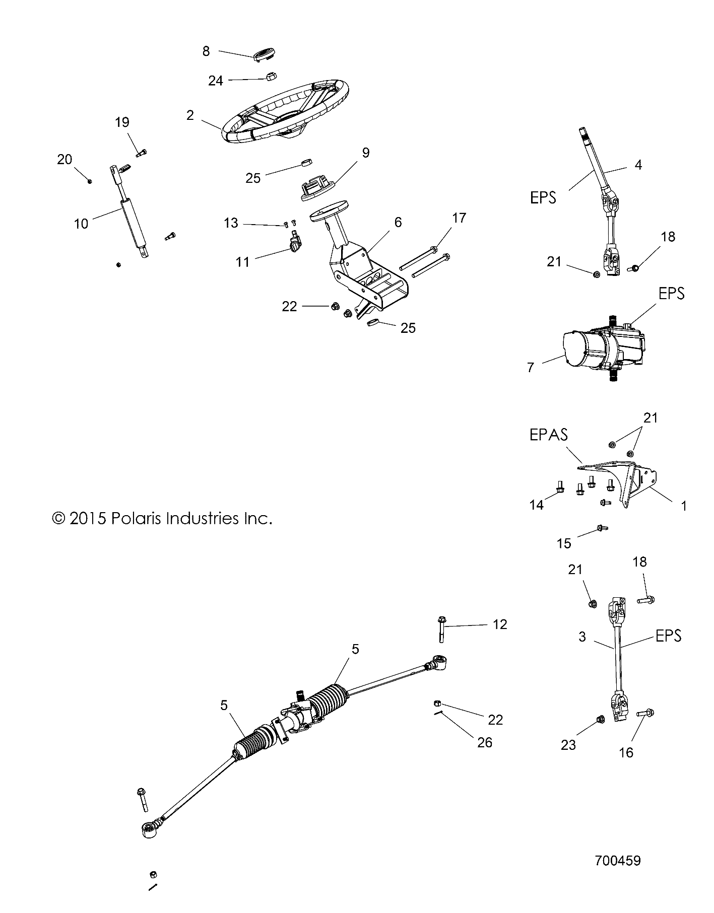 STEERING, STEERING ASM. - R16RTED1F1 (700459)