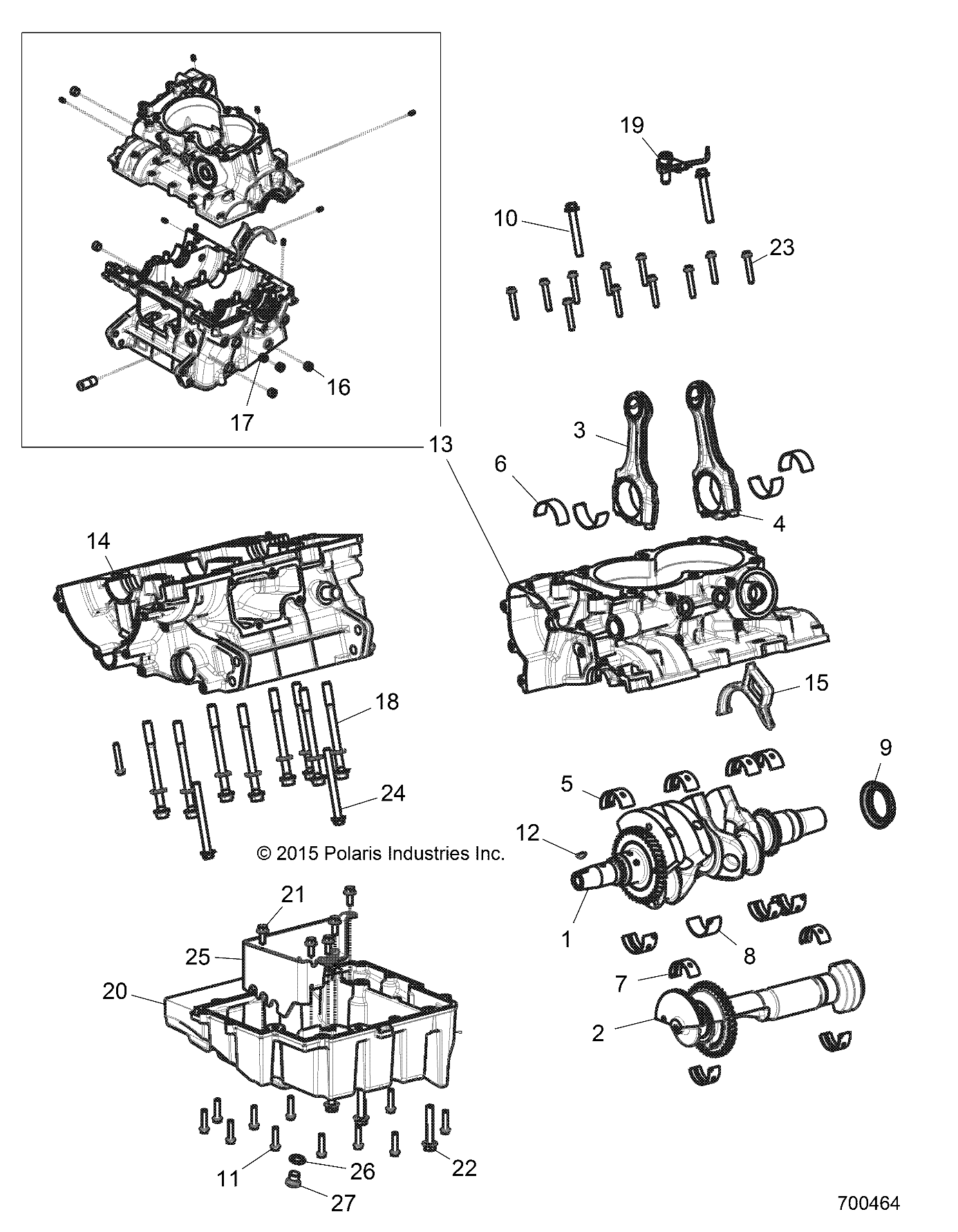 ENGINE, CRANKCASE AND CRANKSHAFT - Z17VDS92CM (700464)