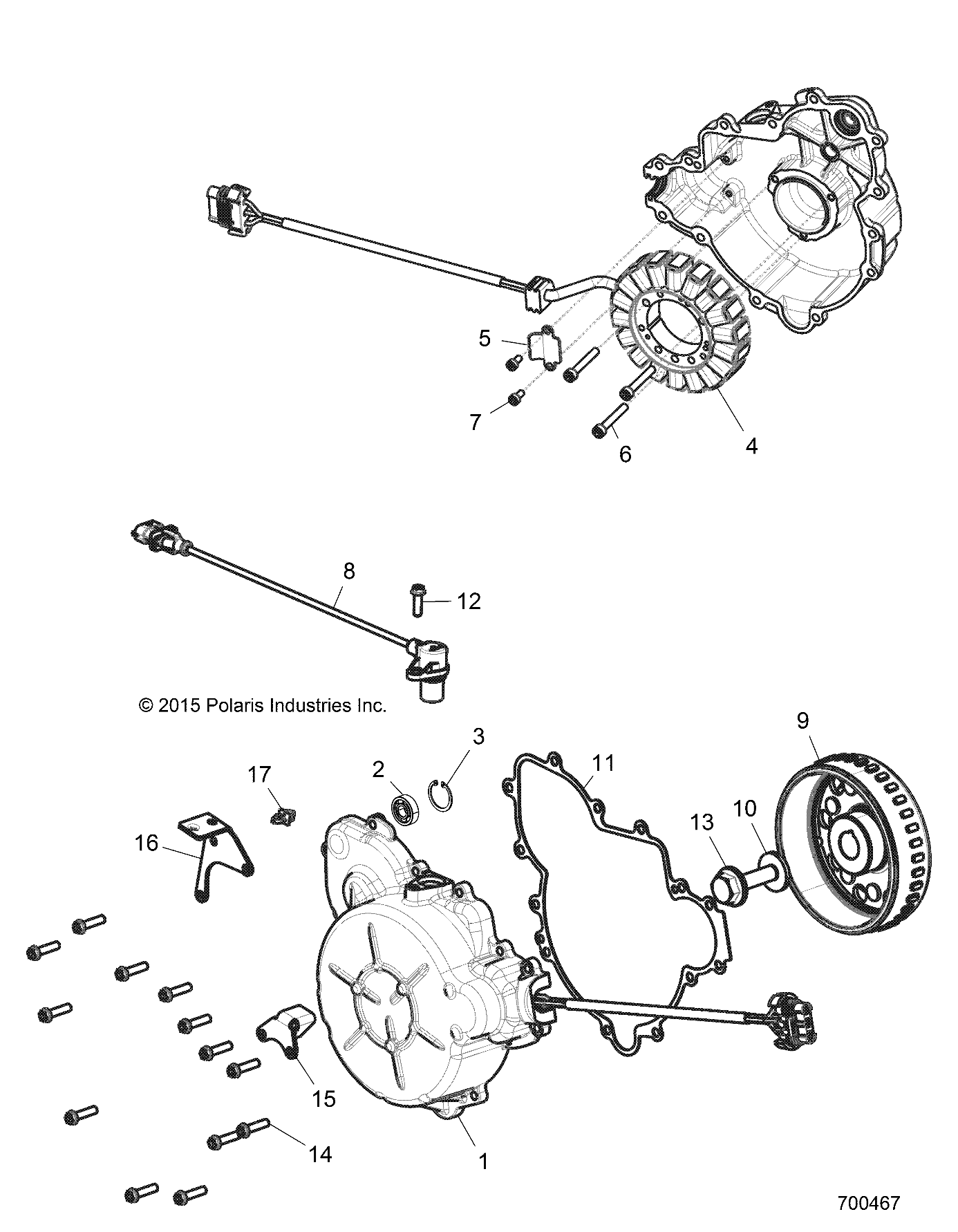 ENGINE, STATOR AND FLYWHEEL - Z17VFE92NG/NK/NM (700467)