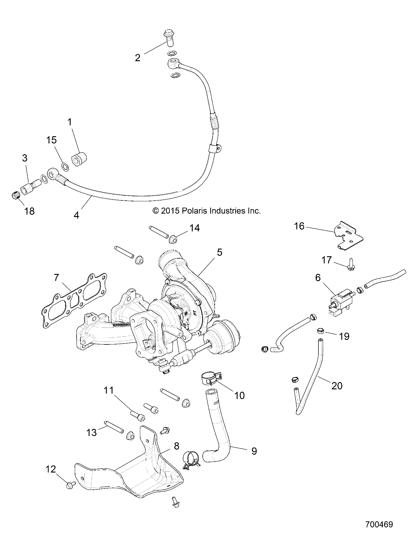 ENGINE, TURBO CHARGER MOUNTING - Z21P4E92AE/AN/BE/BN/L92AL/AT/BL/BT (700469)