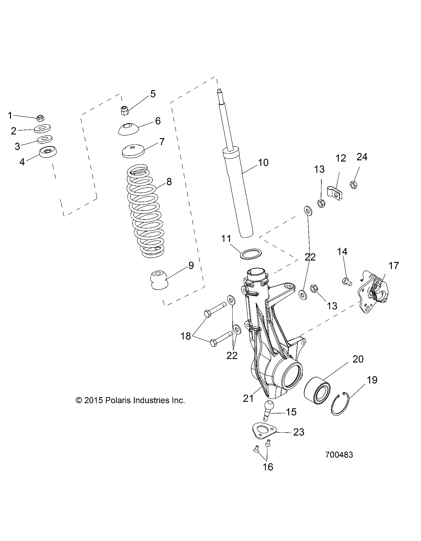 SUSPENSION, FRONT STRUT - R16RCA57A1/A4/B1/B4 (700483)