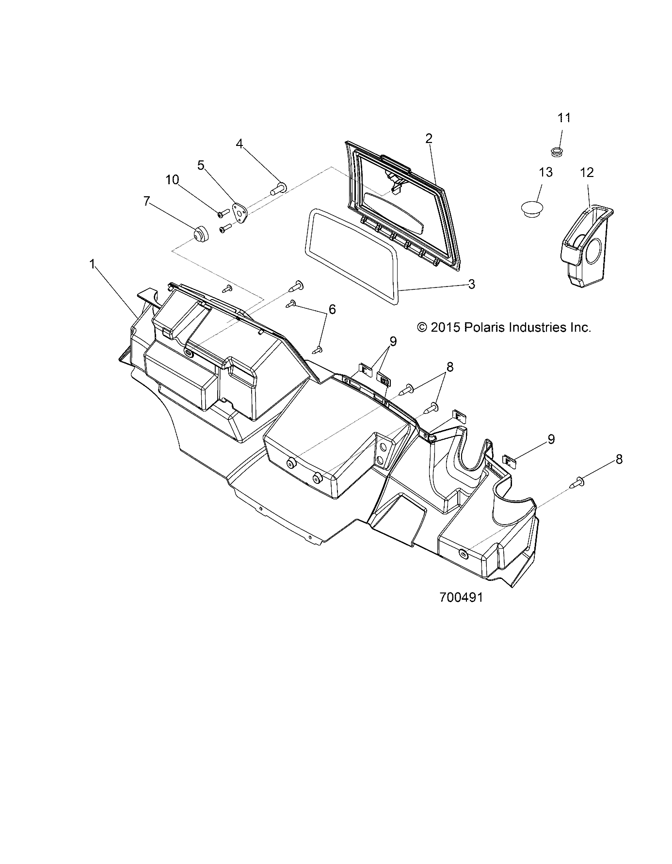 BODY, GLOVE BOX STORAGE - R20CCA57A1/A7/B1/B7 (700491)