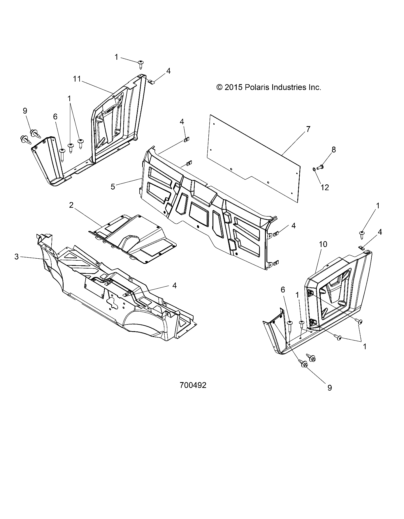 BODY, FLOOR and FENDERS - R16RCA57A1/A4/B1/B4 (700492)