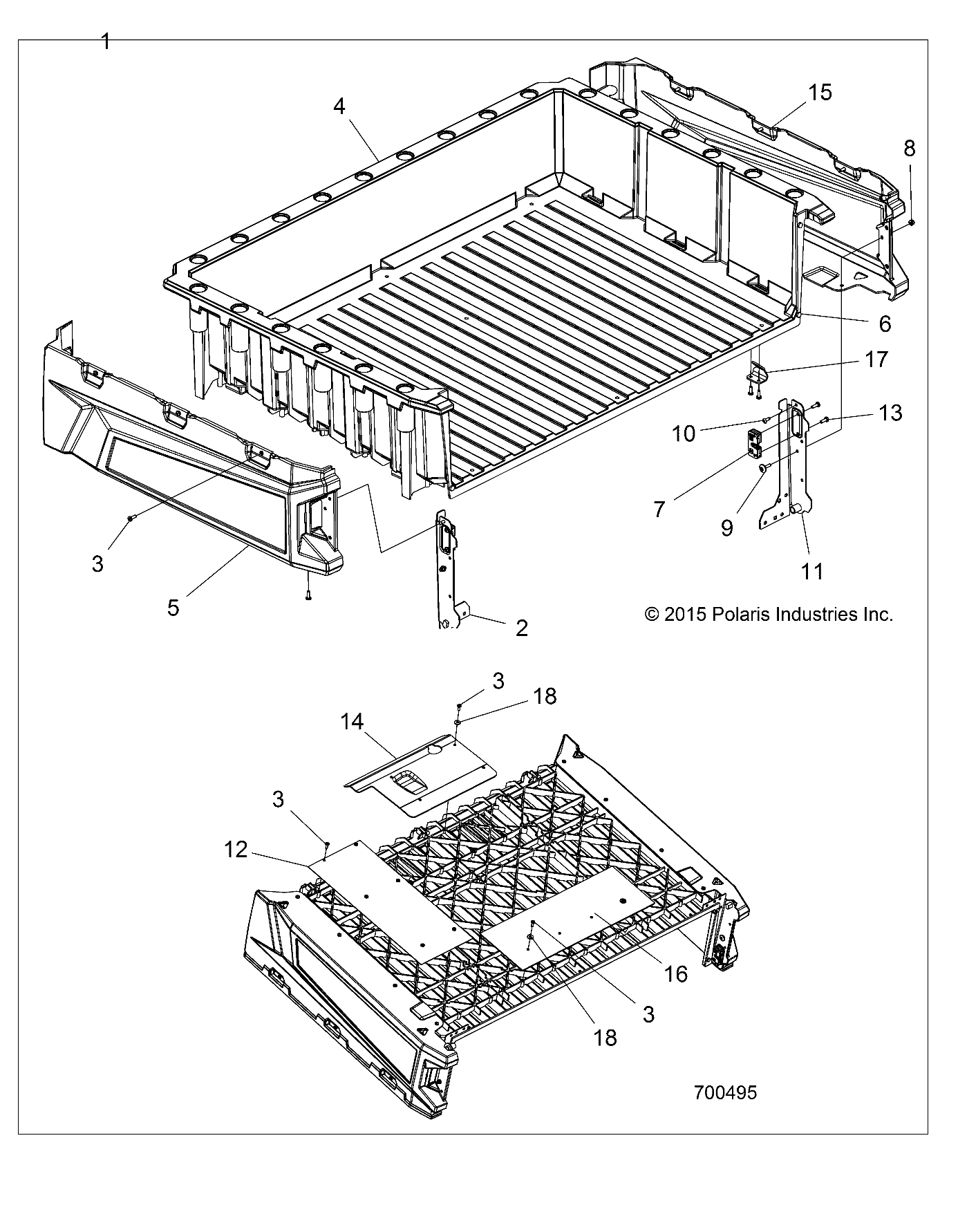 BODY, BOX ASM. - R17RCA57A1/B1/A4/B4 (700495)