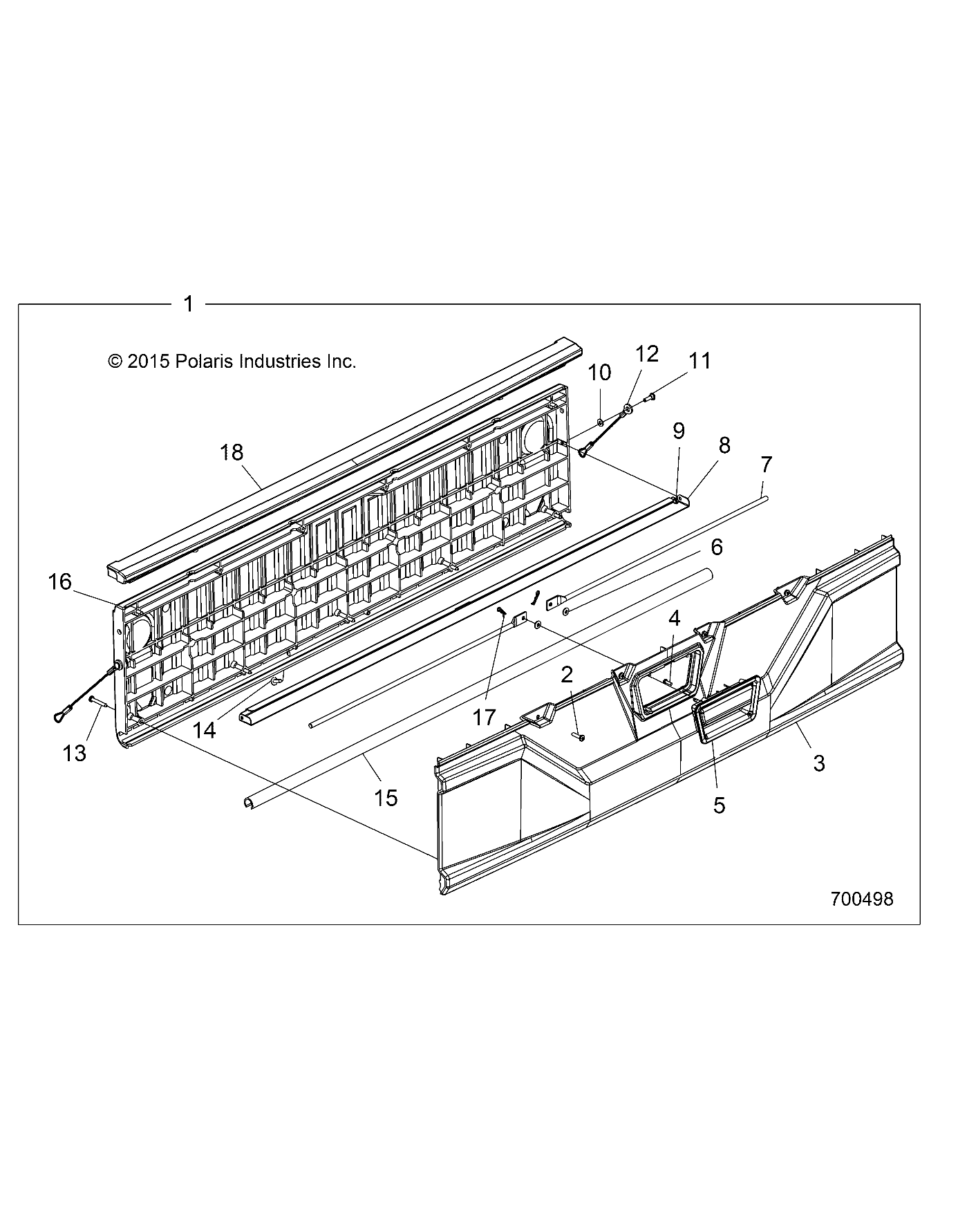 BODY, BOX TAILGATE ASM. - R22CDA57A1 (700498)