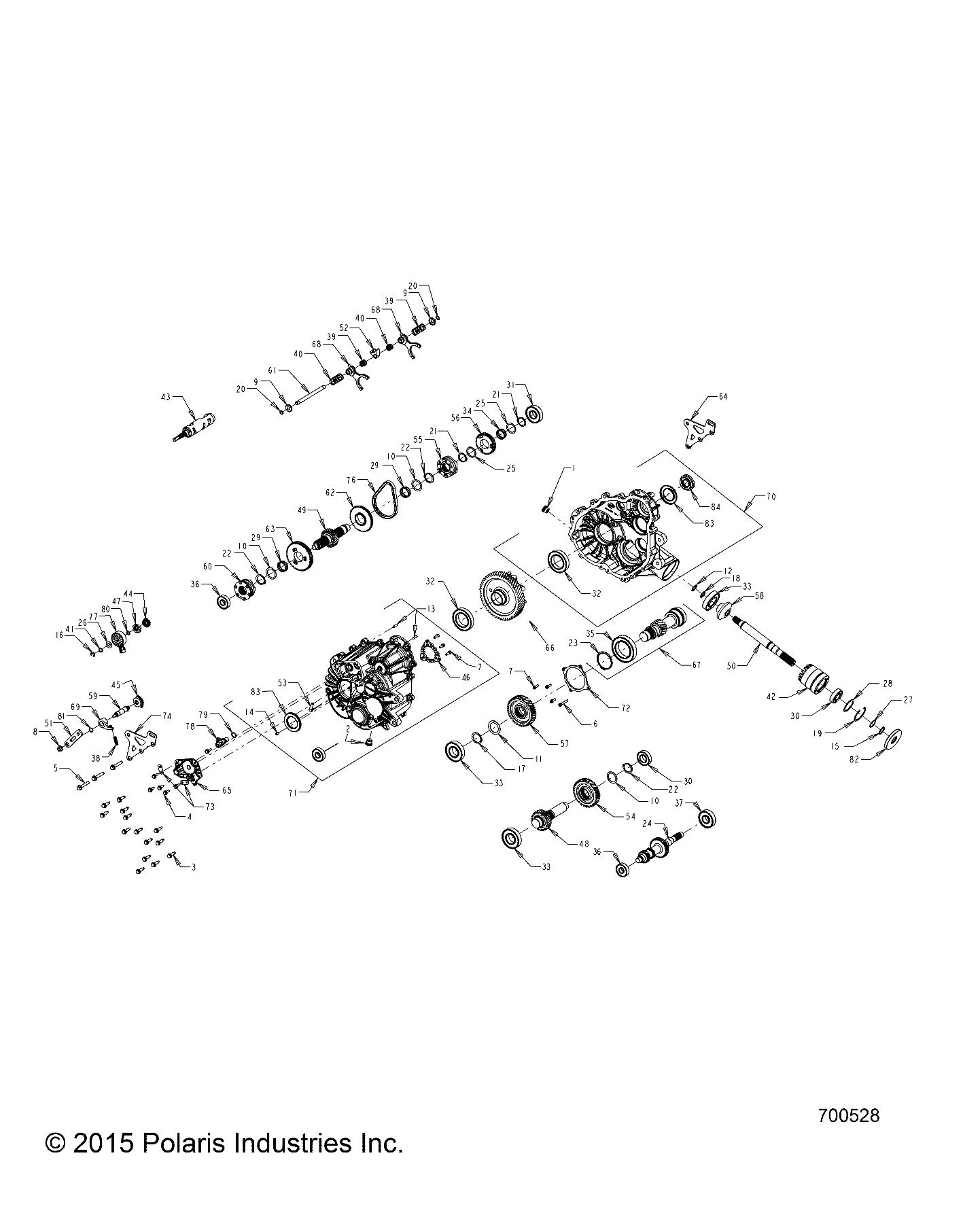 DRIVE TRAIN, MAIN GEARCASE INTERNALS - Z16VBE87NR (700528)