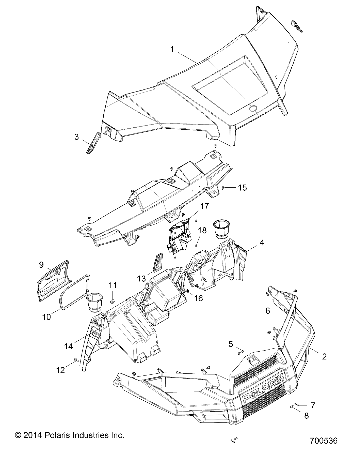 BODY, HOOD, DASH and GRILL - R16RMA57F1/SF1 (700536)