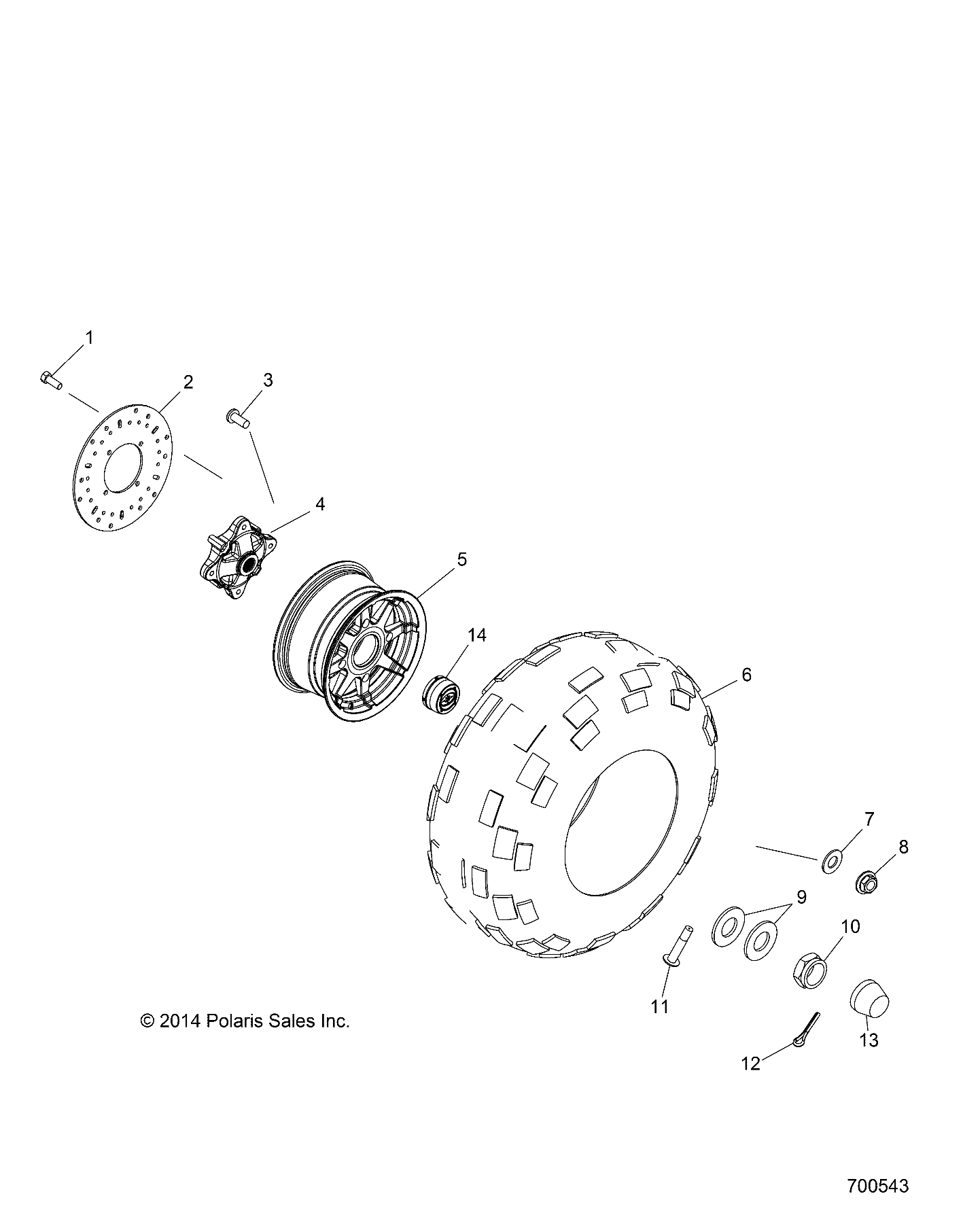 WHEELS, REAR - R17RMA57N1 (700543)