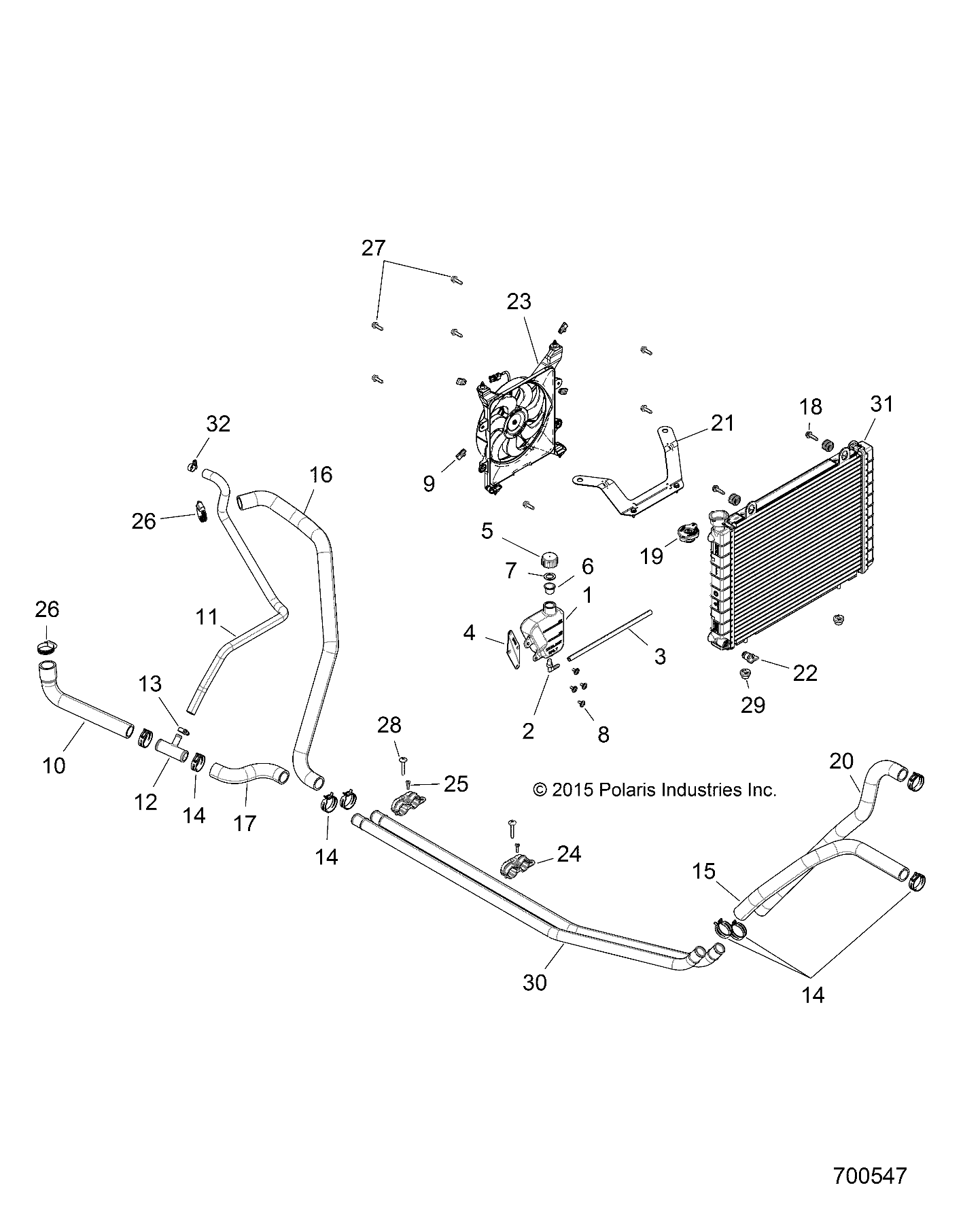 ENGINE, COOLING SYSTEM - R16RMA57F1/N1/EFH/SF1/2N1 (700547)