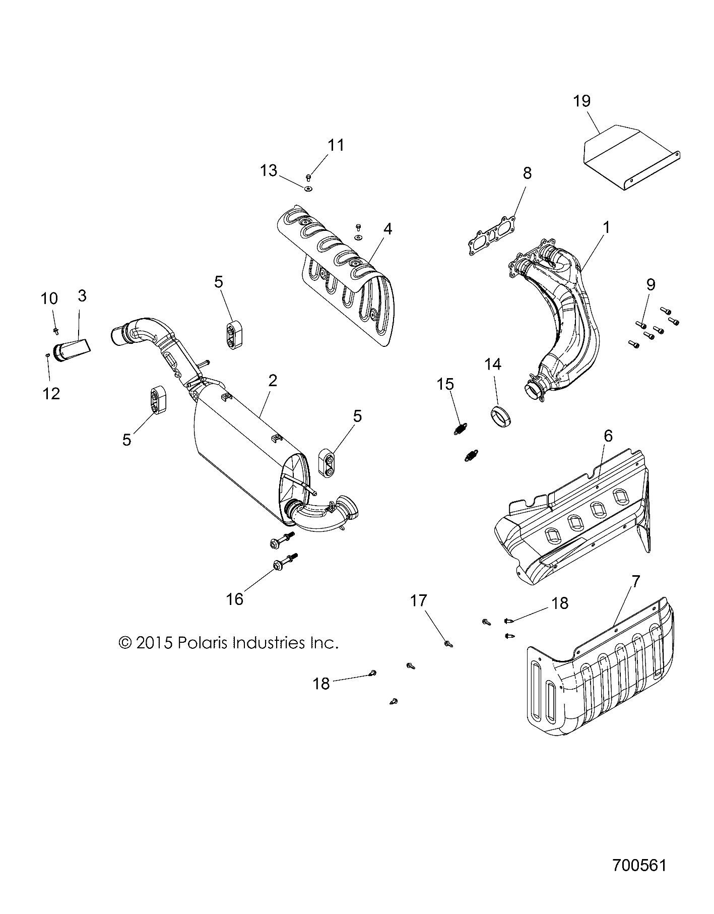 ENGINE, EXHAUST - R16RTE87F1/U87FK (700561)