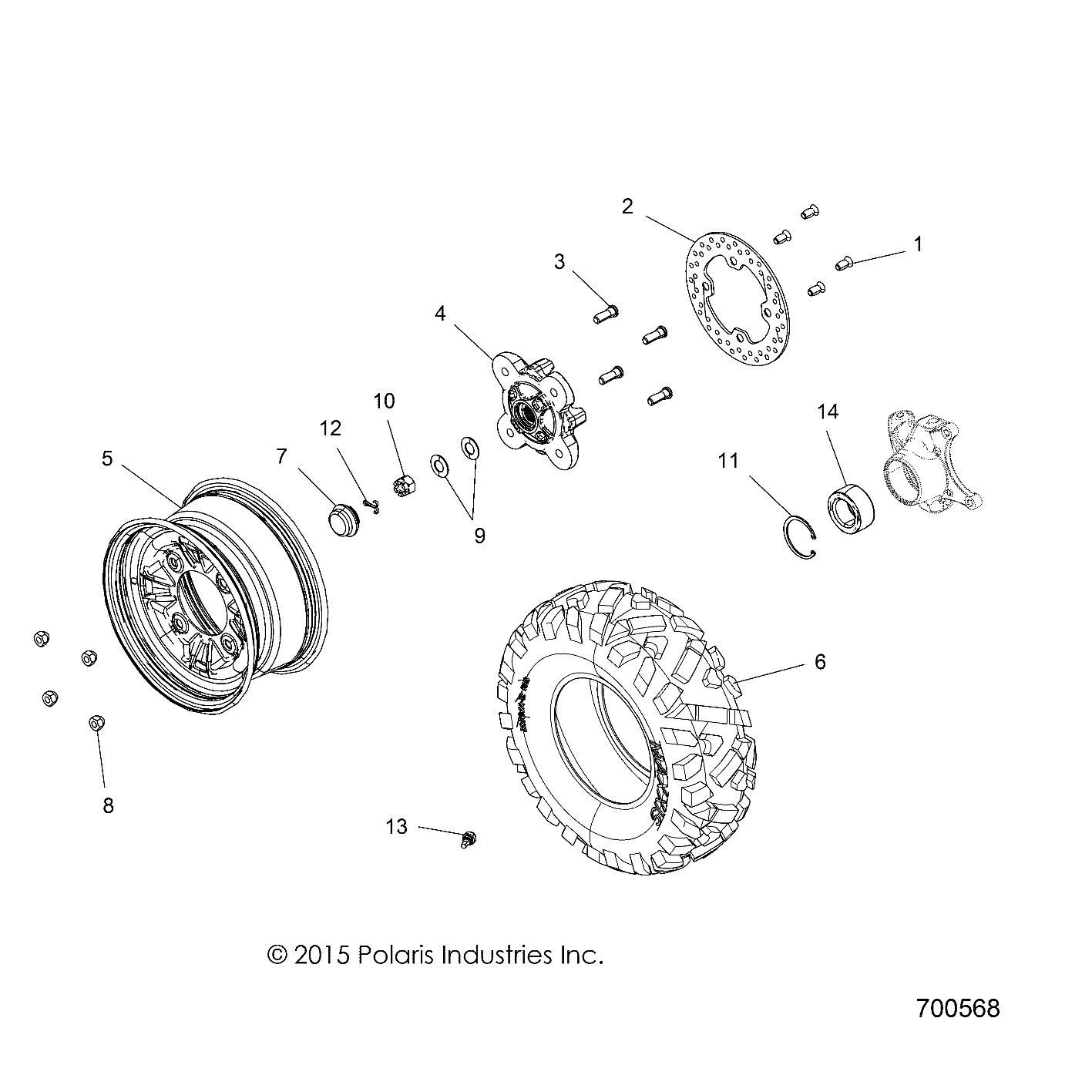 WHEELS, FRONT - R16RTE87F1/U87FK (700568)