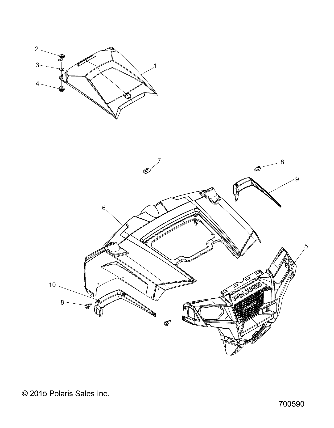 BODY, HOOD and FRONT BODY WORK - Z16VHA57FJ (700590)