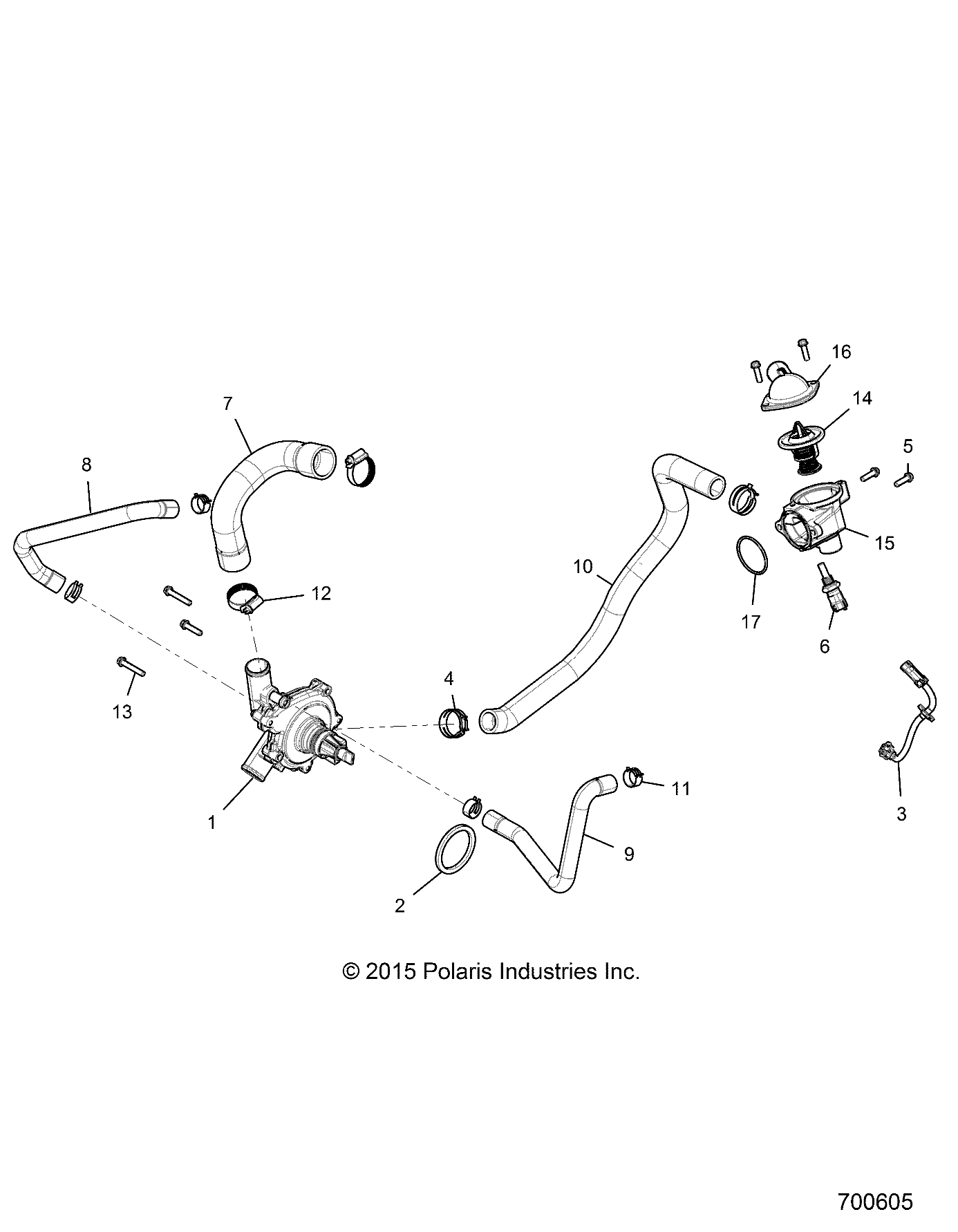 ENGINE, WATERPUMP AND BYPASS - Z18VEL92BK/BR/LK (700605)