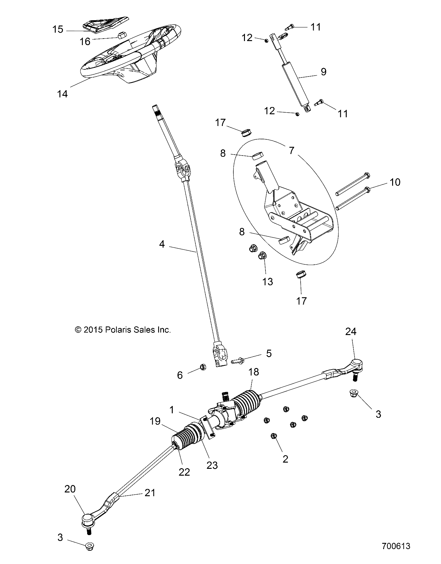 STEERING, MANUAL ASM. - Z18VBA87B2 (700613)