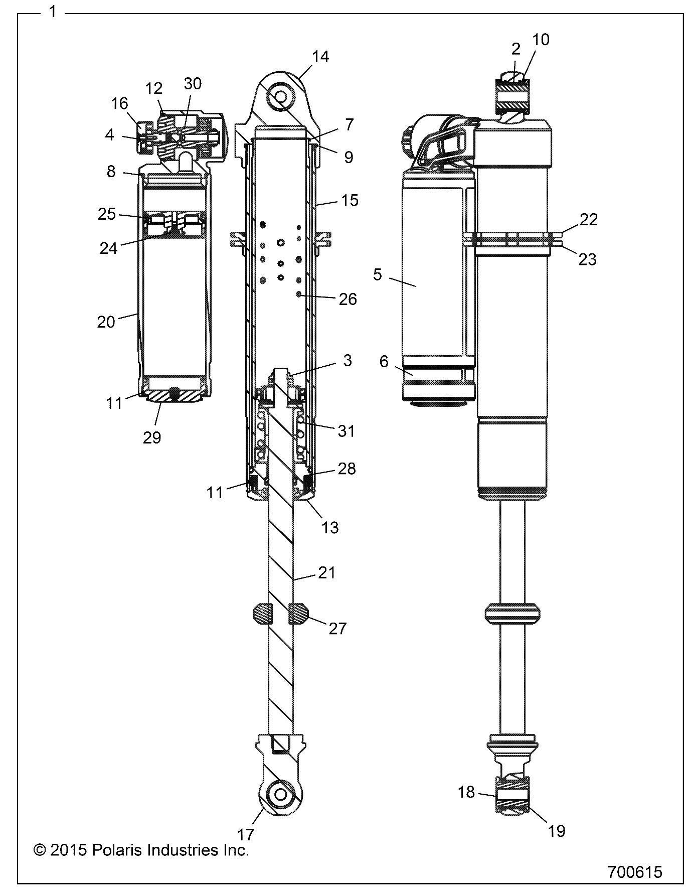 SUSPENSION, FRONT SHOCK - Z17VDS92CM (700615)