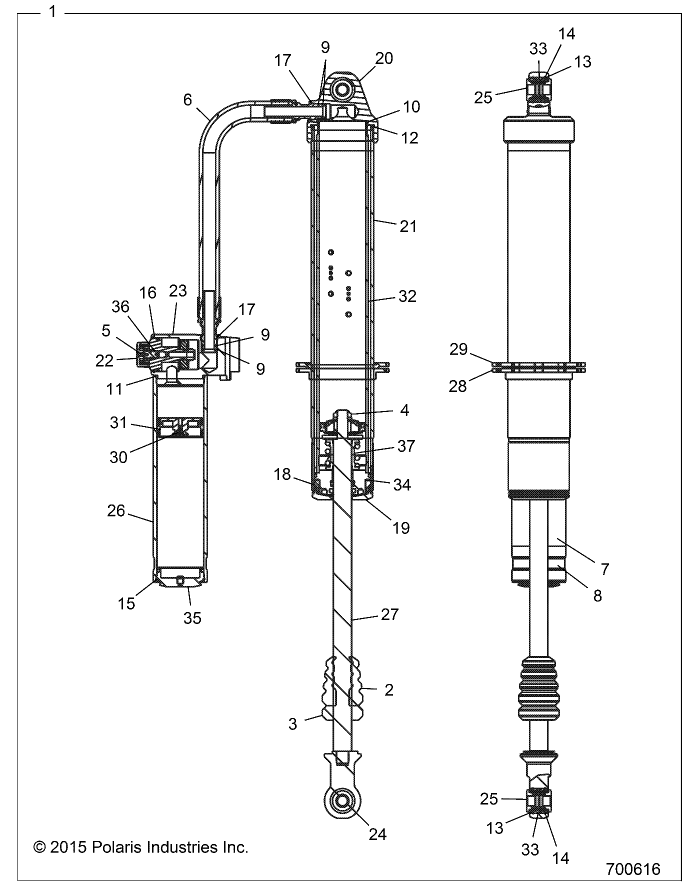 SUSPENSION, REAR SHOCK - Z16VFE92AE/AH/AS/AW (700616)