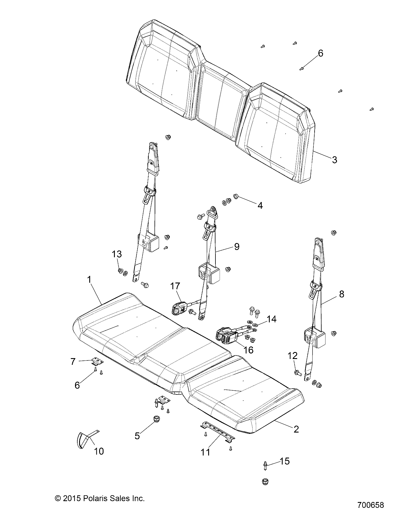 BODY, SEAT - R17B1PD1AA/2P (700658)