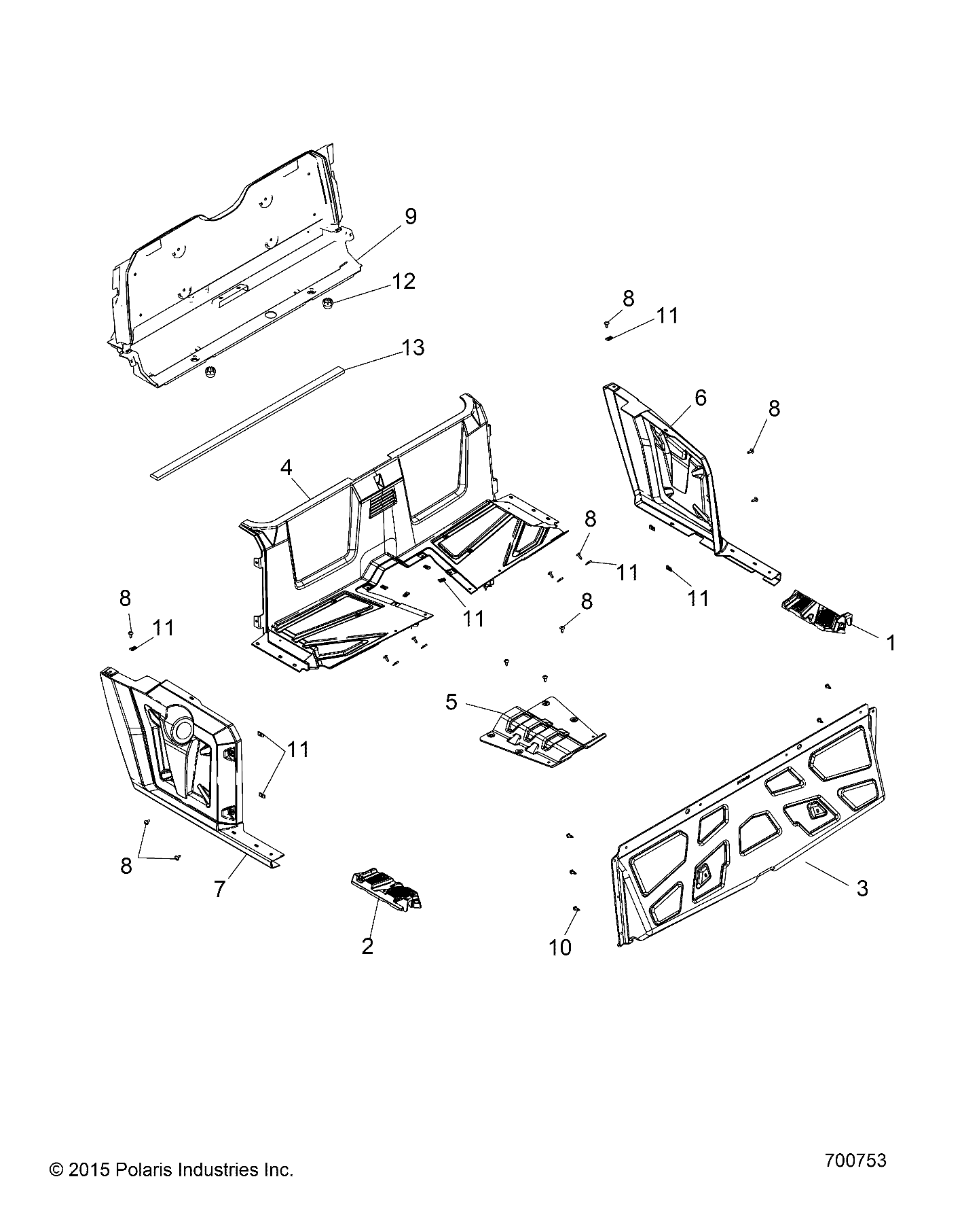 BODY, REAR FLOOR and FENDERS - R16RNA57A1/A9/A4/E57AH (700753)