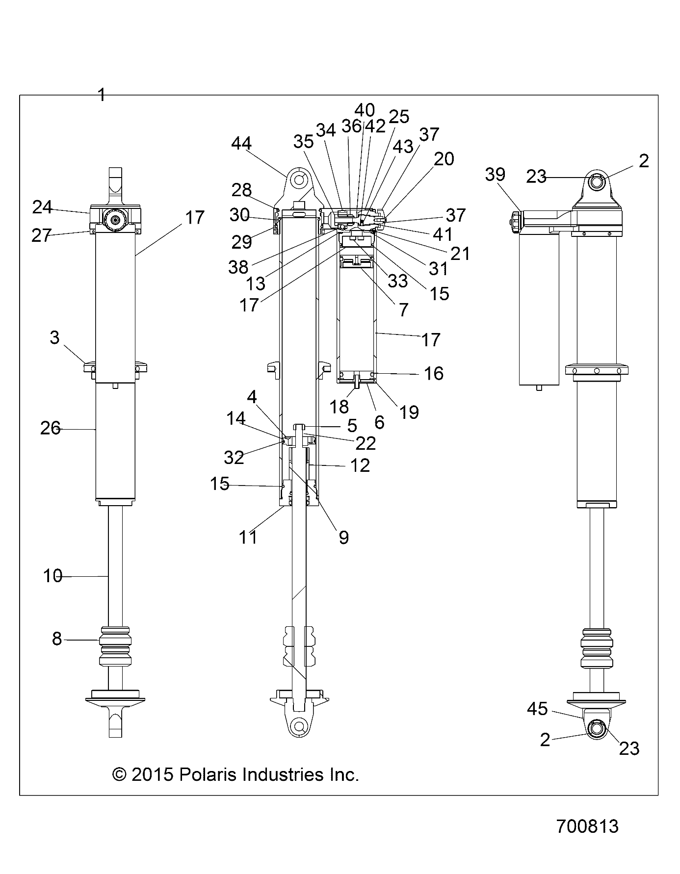 SUSPENSION, REAR SHOCK - Z16VFM99AM (700813)