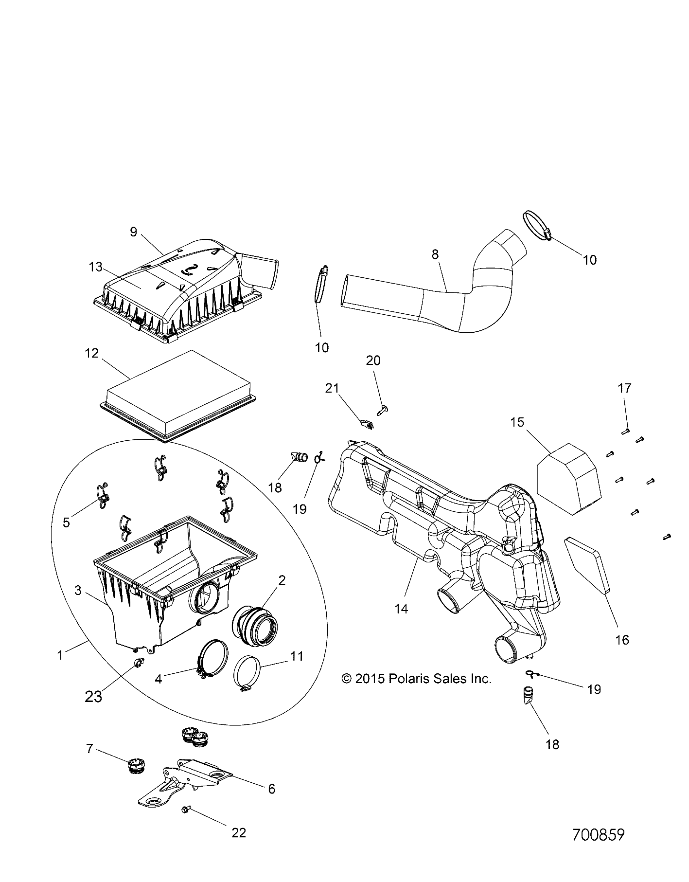 ENGINE, AIR INTAKE SYSTEM - Z16VHA57A2/EAK/AS (700859)