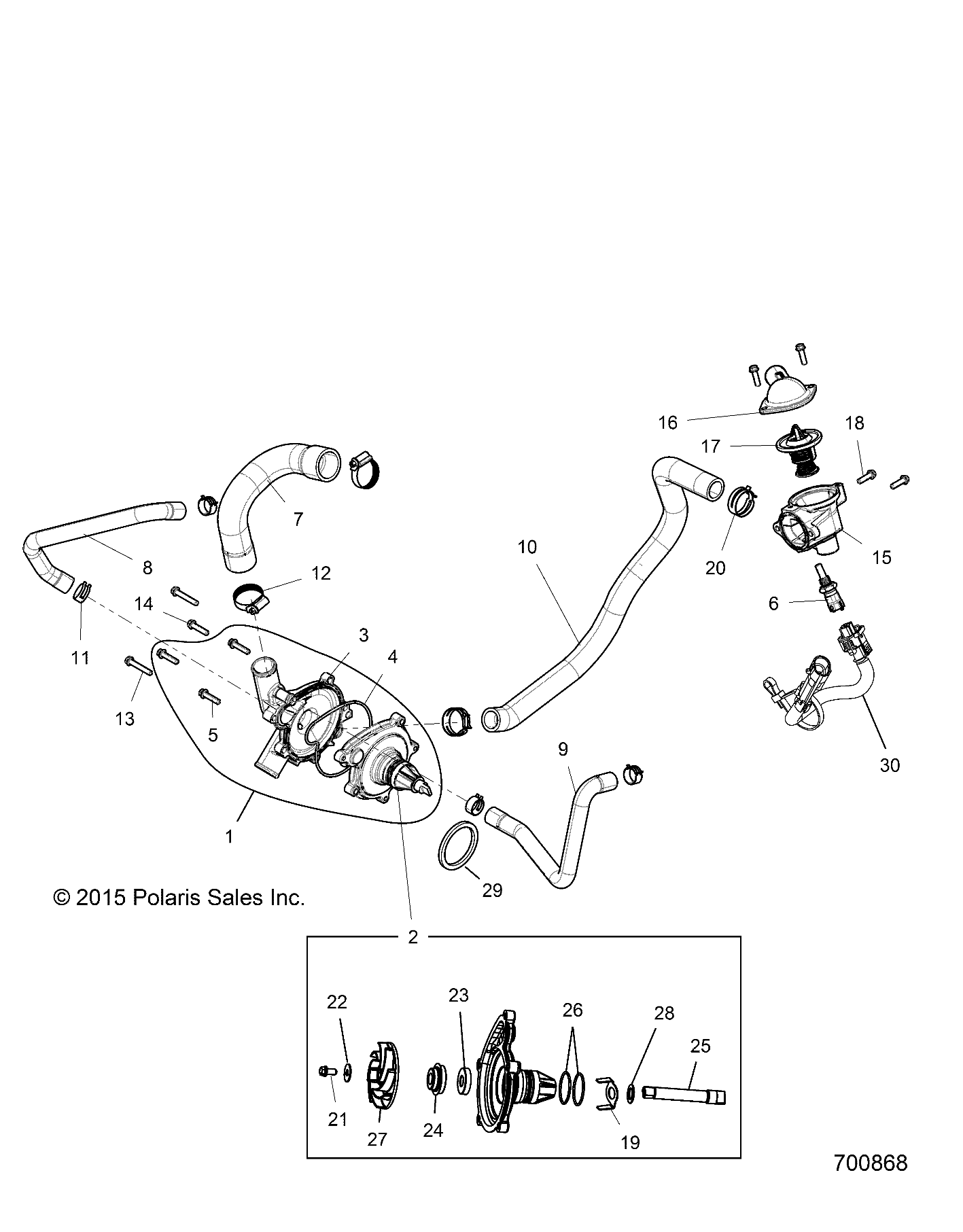 ENGINE, WATERPUMP AND BYPASS - Z17VD_99AB/AK/AM/AW/LW/AZ/AP (700868)