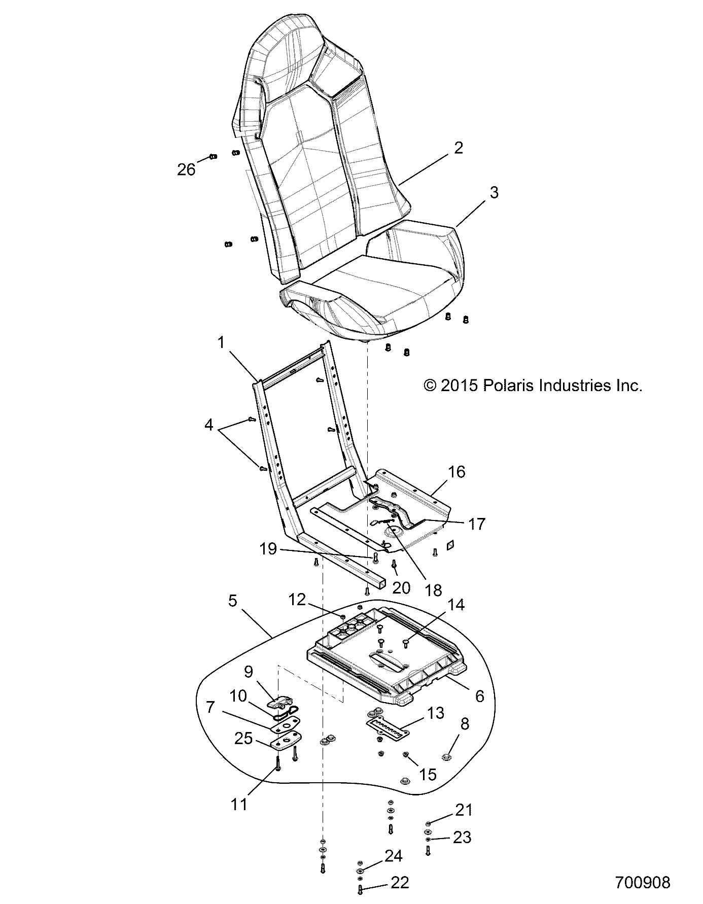 BODY, SEAT ASM. AND SLIDER - Z16VDE92NH/NW (700908)