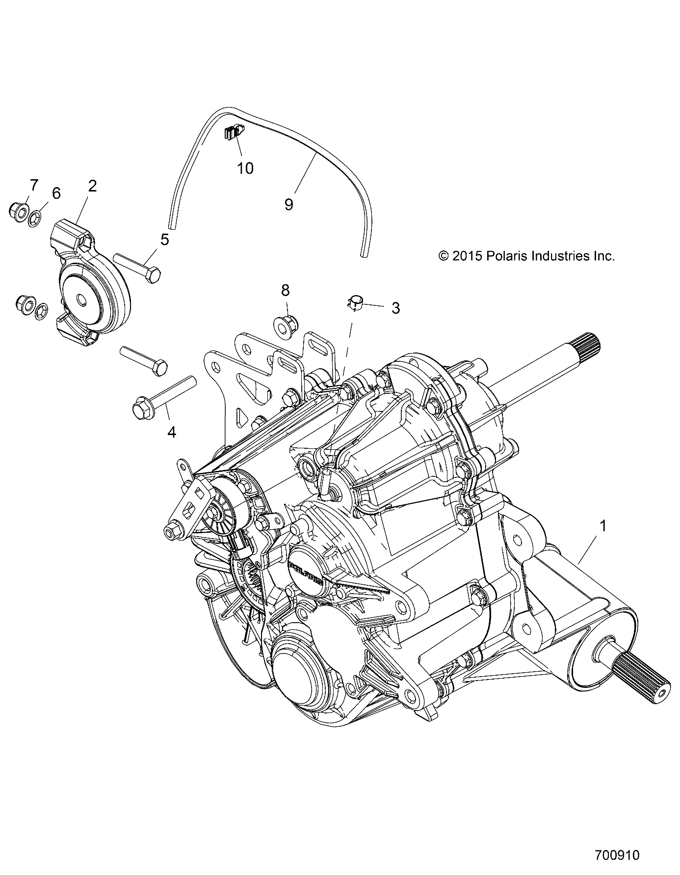 DRIVE TRAIN, MAIN GEARCASE MOUNTING - Z16VBE87FR/NR/JR (700910)