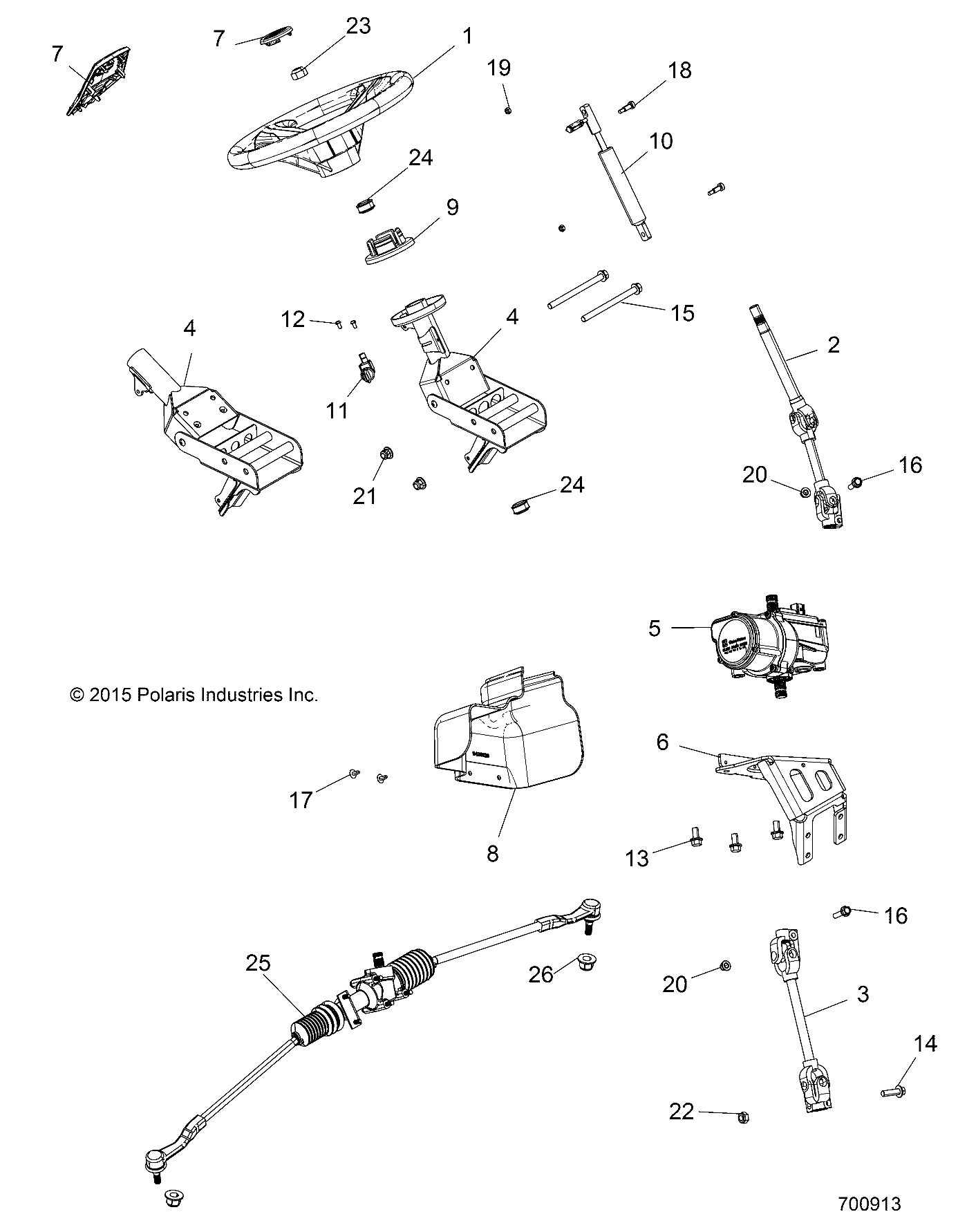 STEERING, POWER STEERING ASM. - Z16VBE87FR/JR/NR (700913)