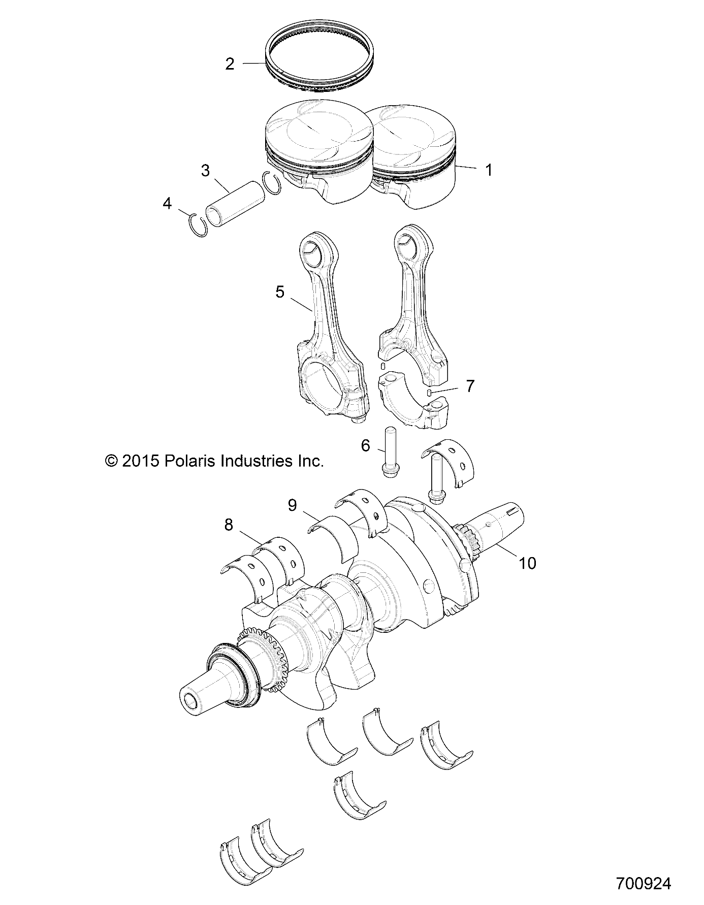 ENGINE, CRANKSHAFT and PISTON - R19RT_87 ALL OPTIONS (700924)