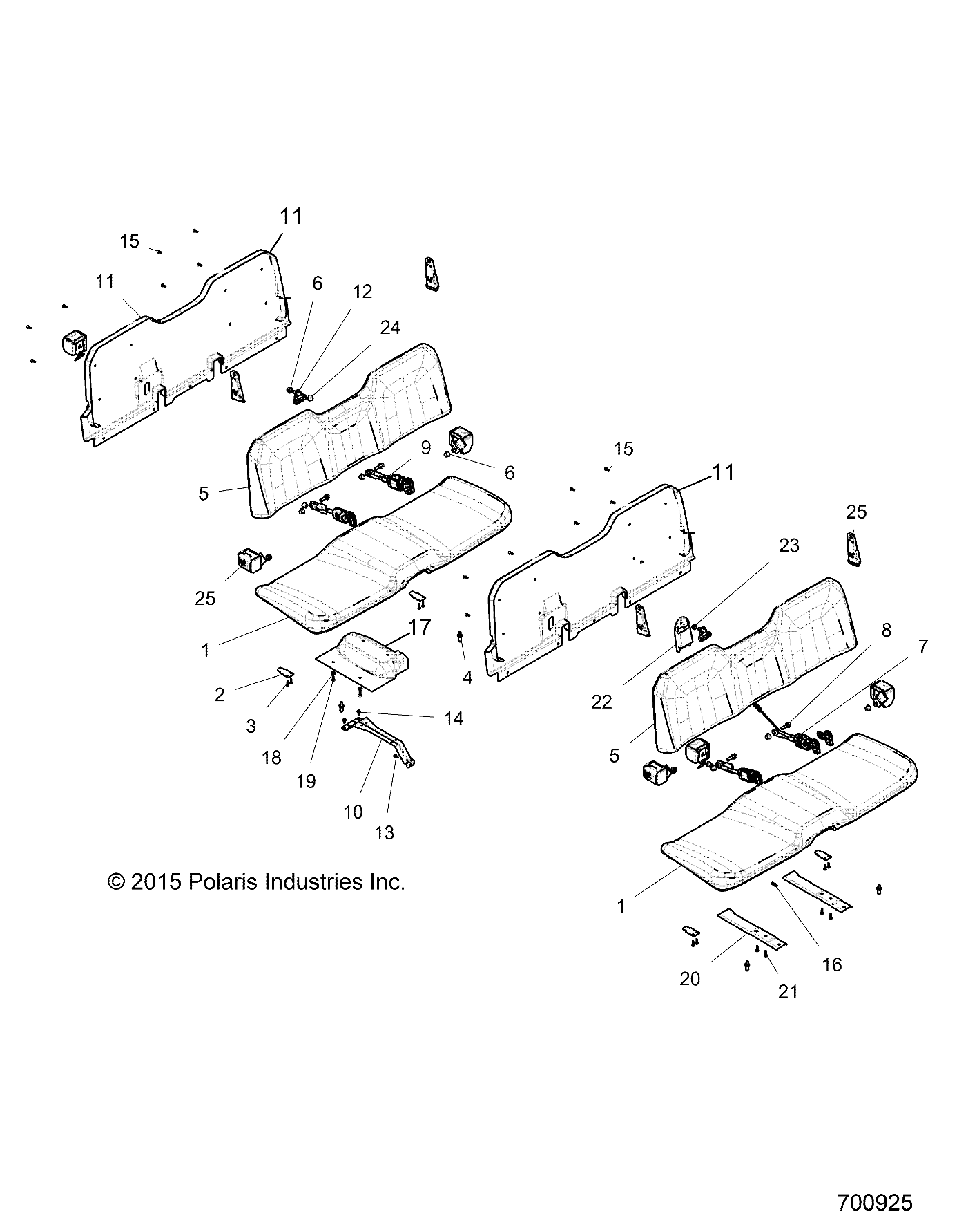 BODY, SEAT - R18RDA57A1/B1 (700925)